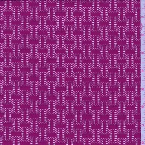 2 7/8 YD PC-Hot Pink Basketweave Lace Fabric