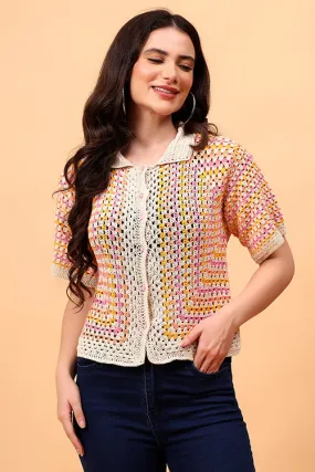 Ajoobaa "Vintagevibe" Handmade Crochet Shirt