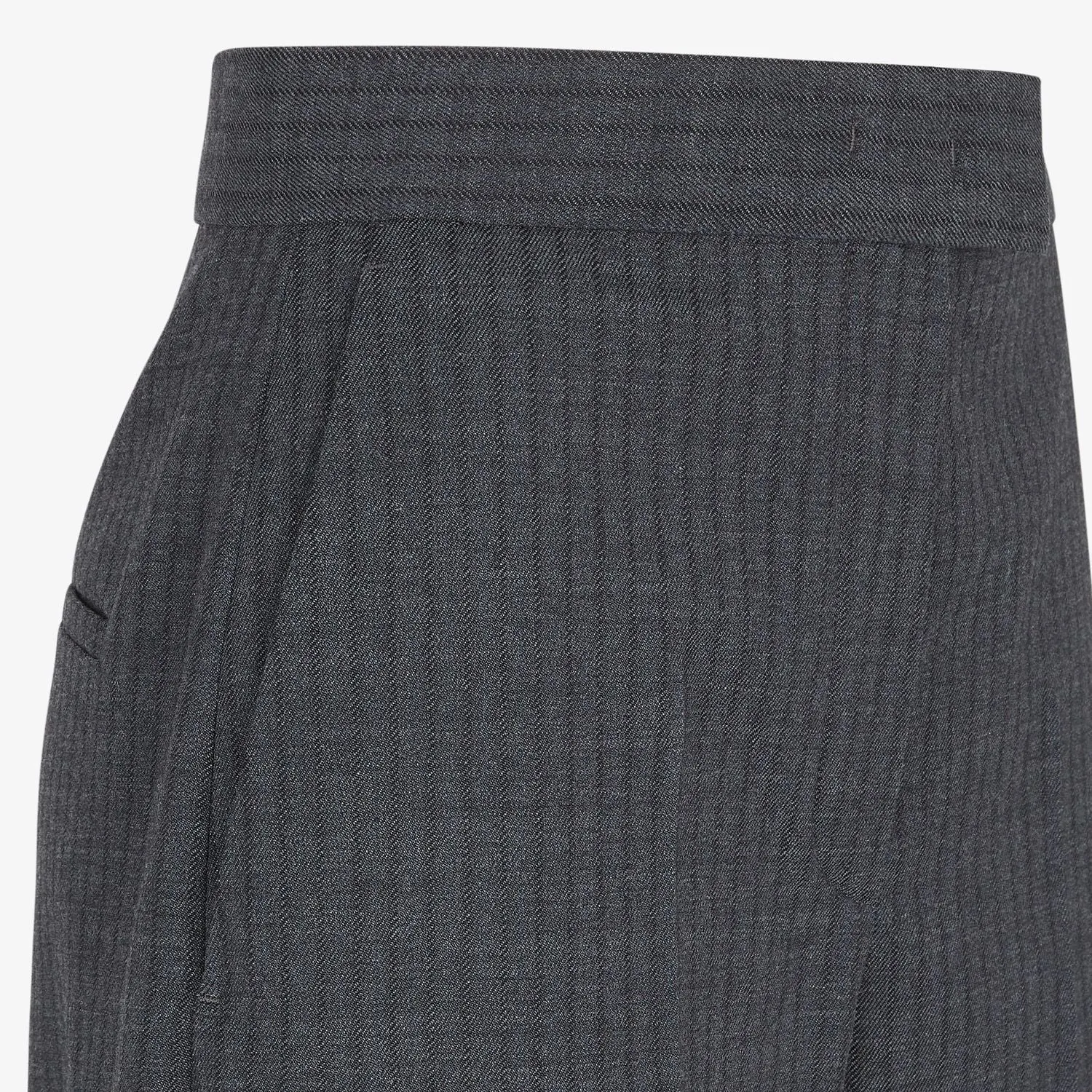 ANTHRACITE PANTS WITH WIDE GRAY STRIPES