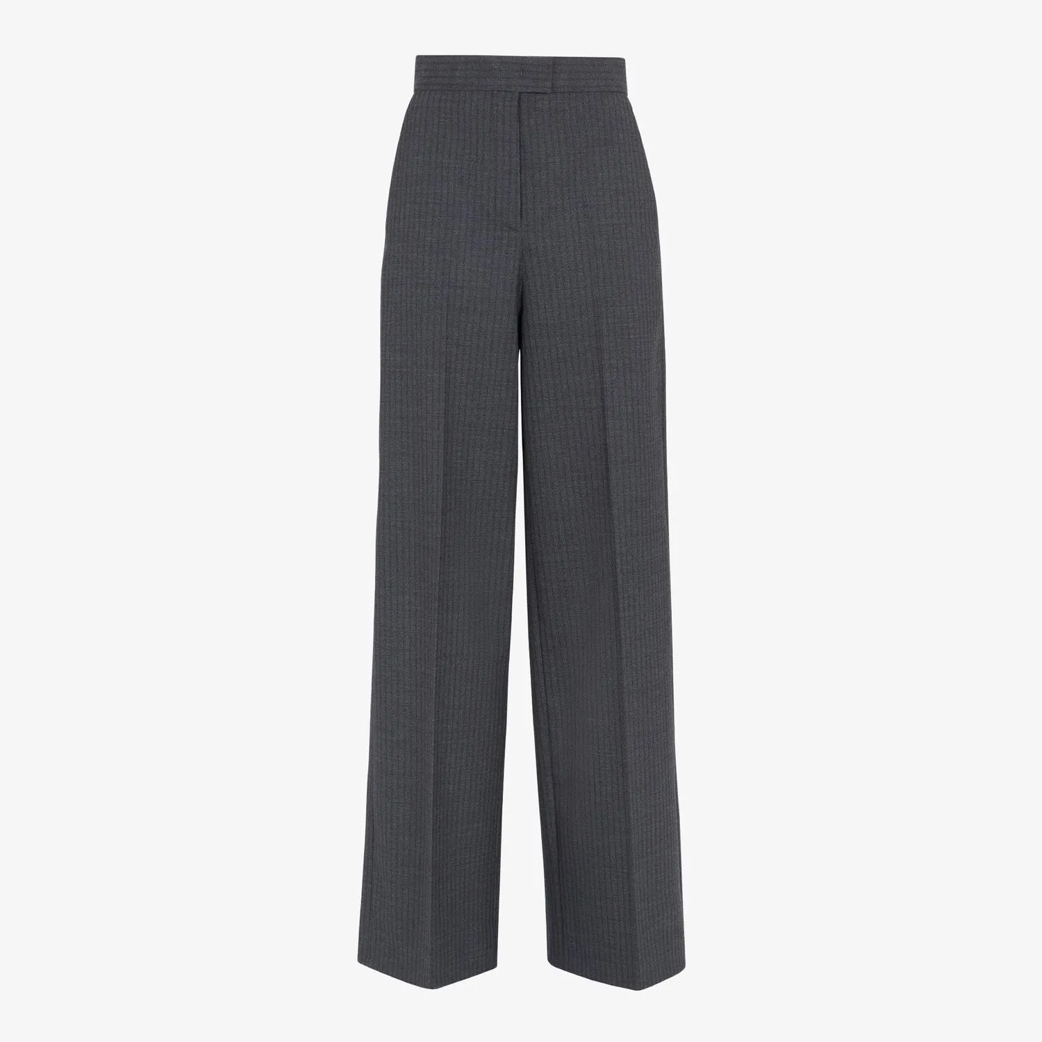 ANTHRACITE PANTS WITH WIDE GRAY STRIPES