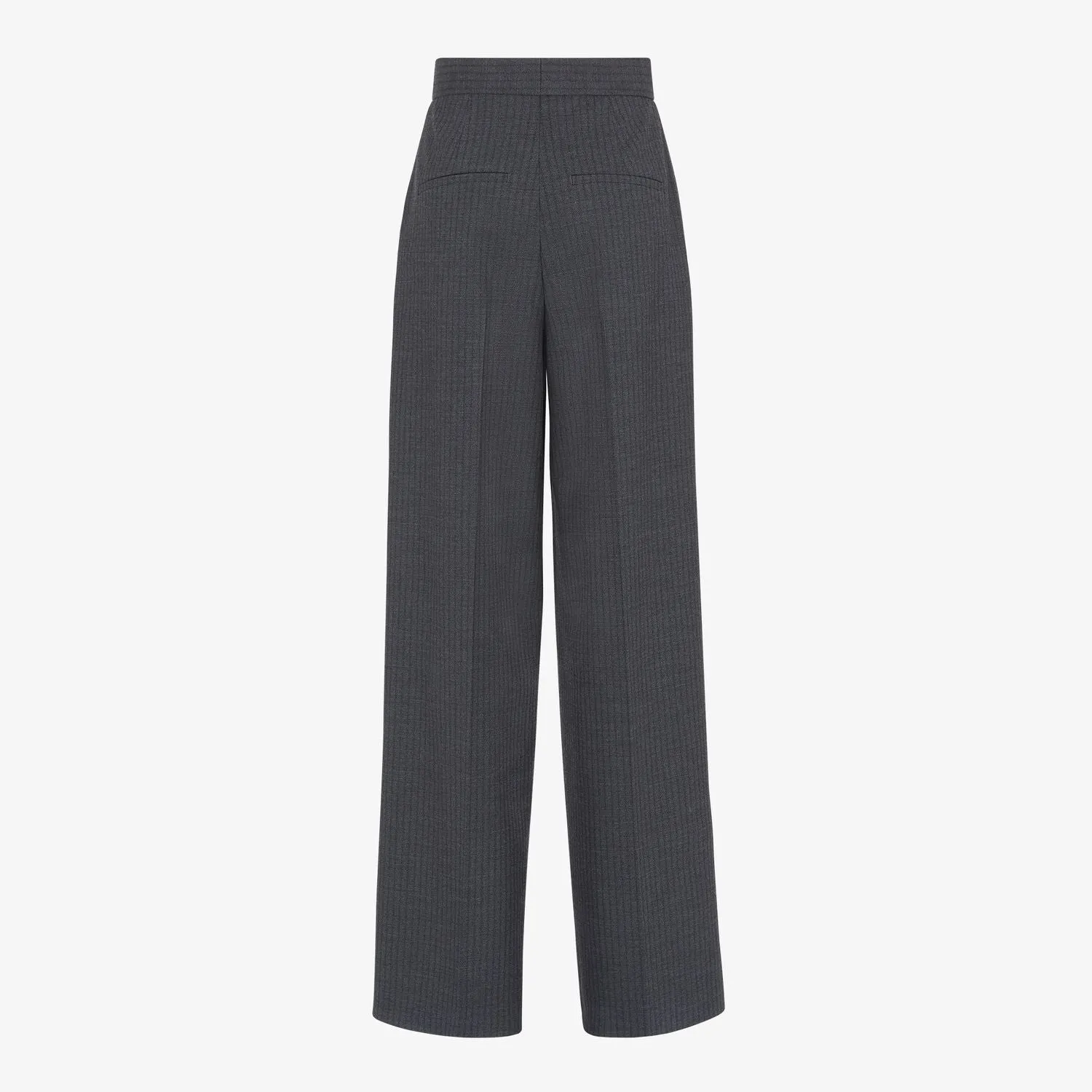 ANTHRACITE PANTS WITH WIDE GRAY STRIPES