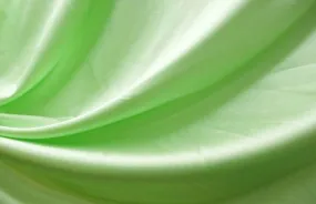 Apple Green Plain Crepe Satin Fabric