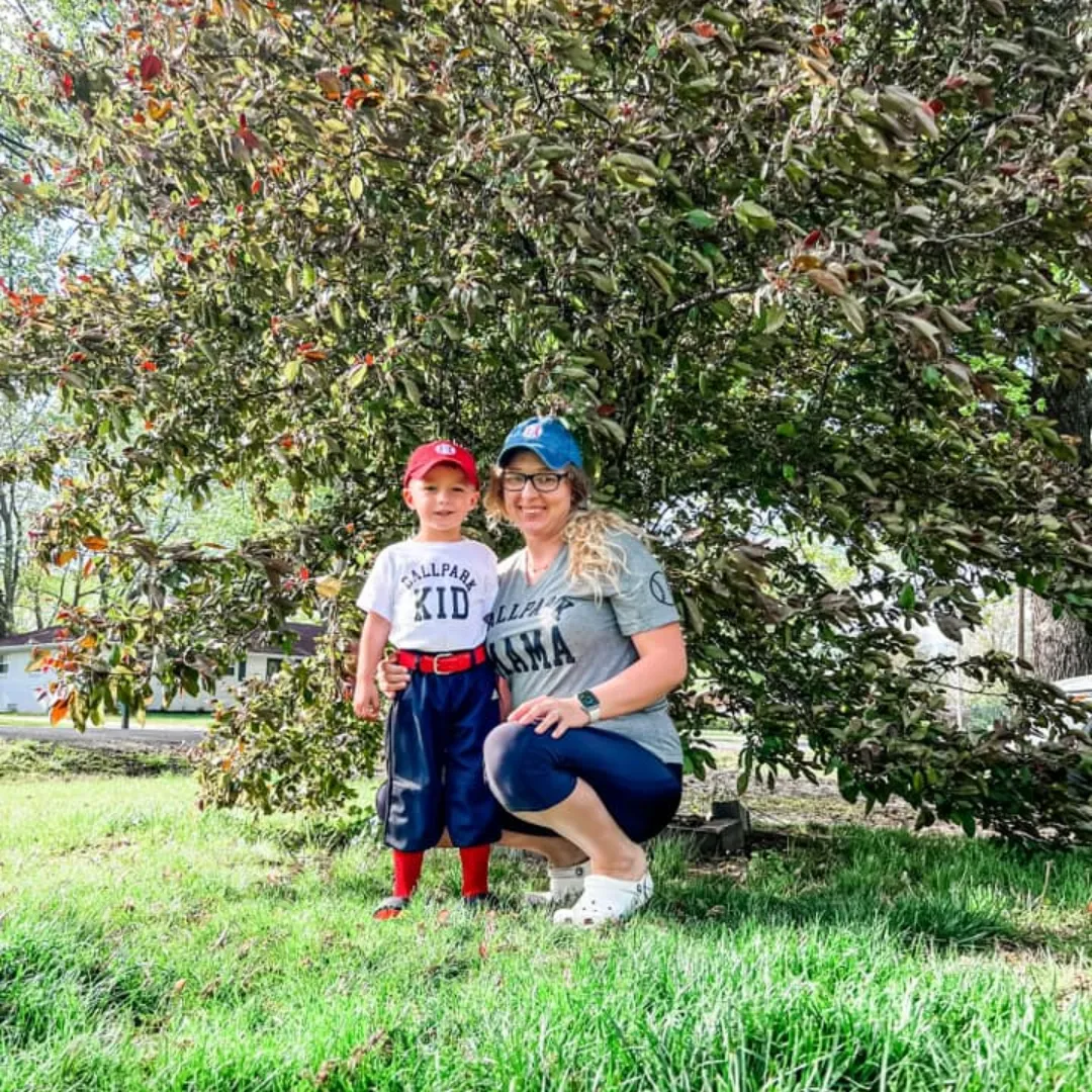 Ballpark Mama - Baseball Detail on Sleeve - Unisex Tee