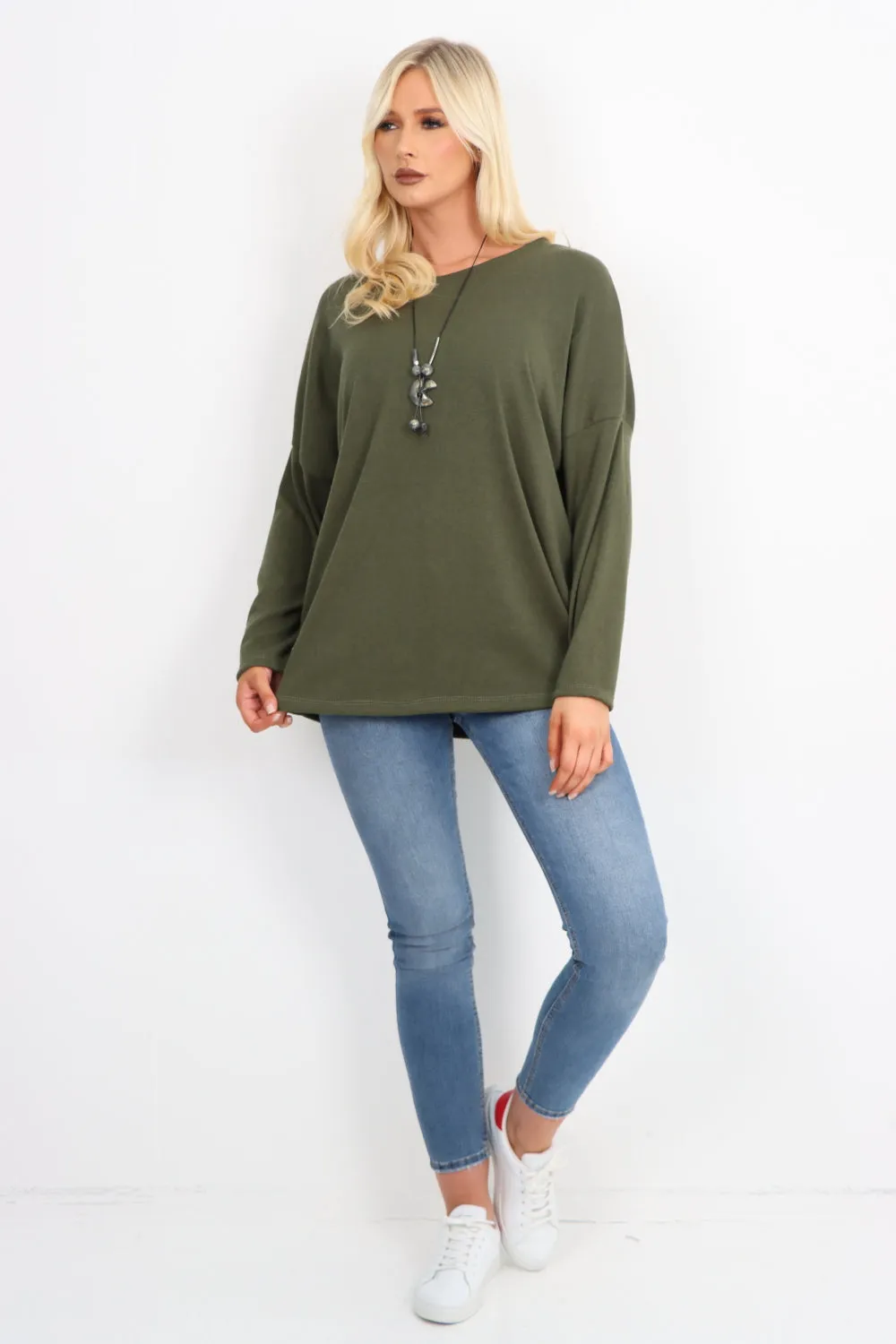 Basic Soft Knit  Necklace Top