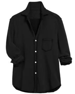 Black Relaxed Button Up Shirt