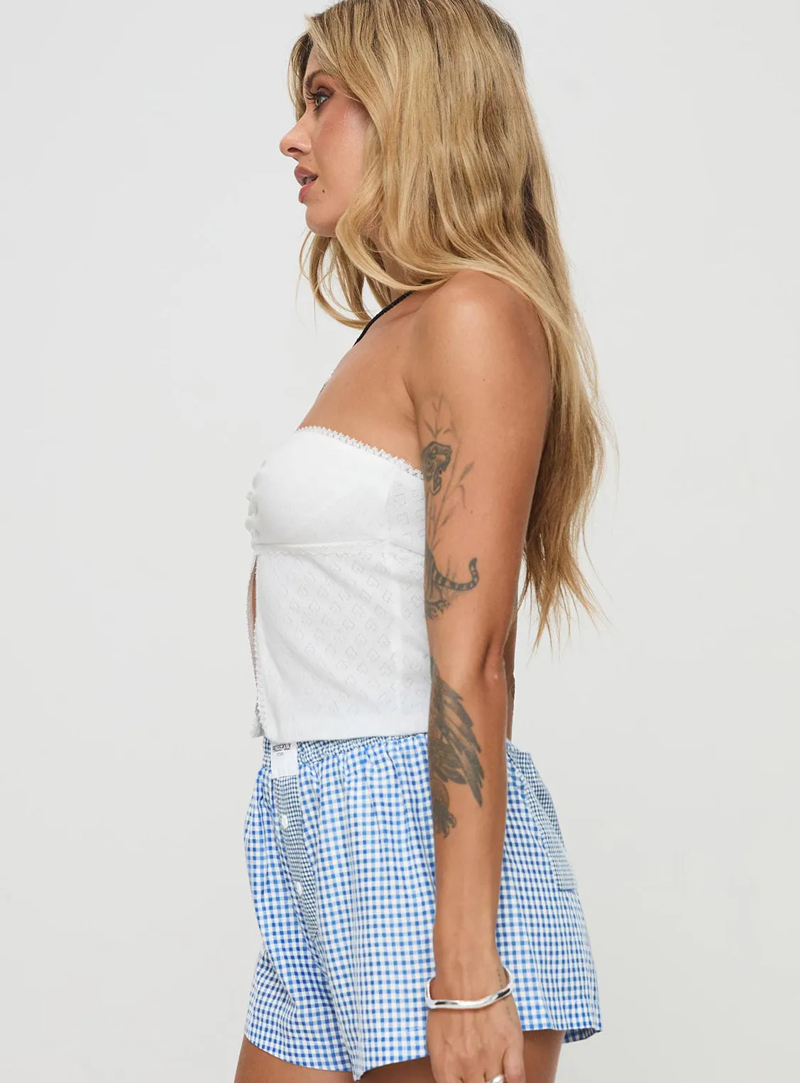 Brekke Strapless Top White