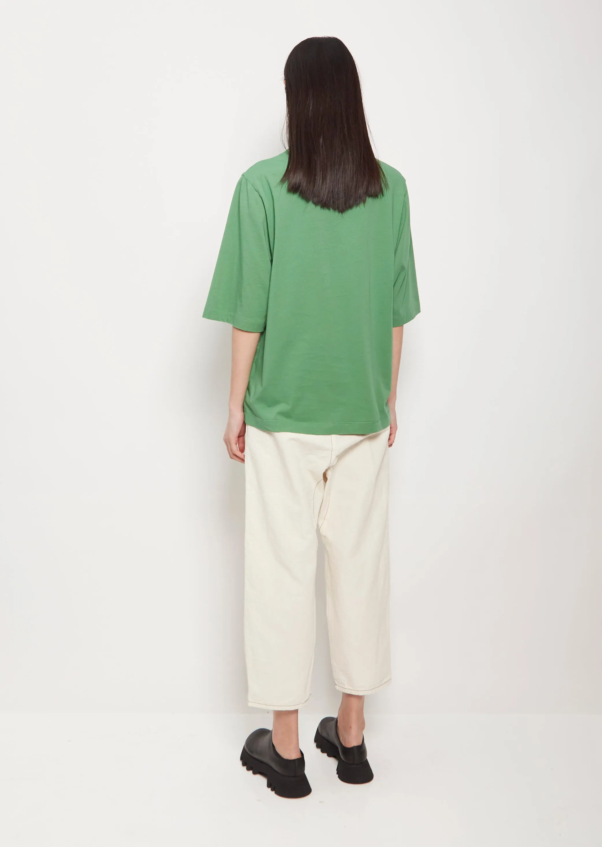 Buria Cotton Tee — Salvia Green