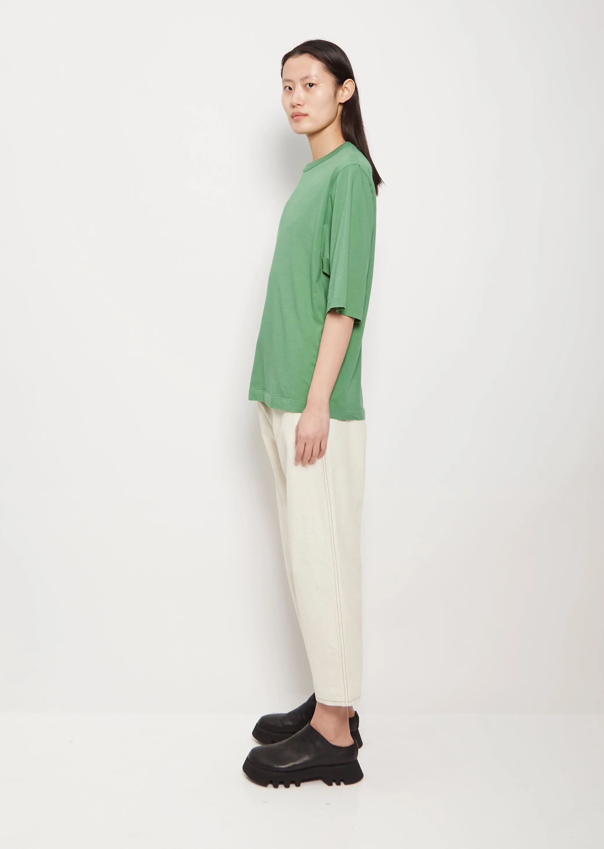 Buria Cotton Tee — Salvia Green