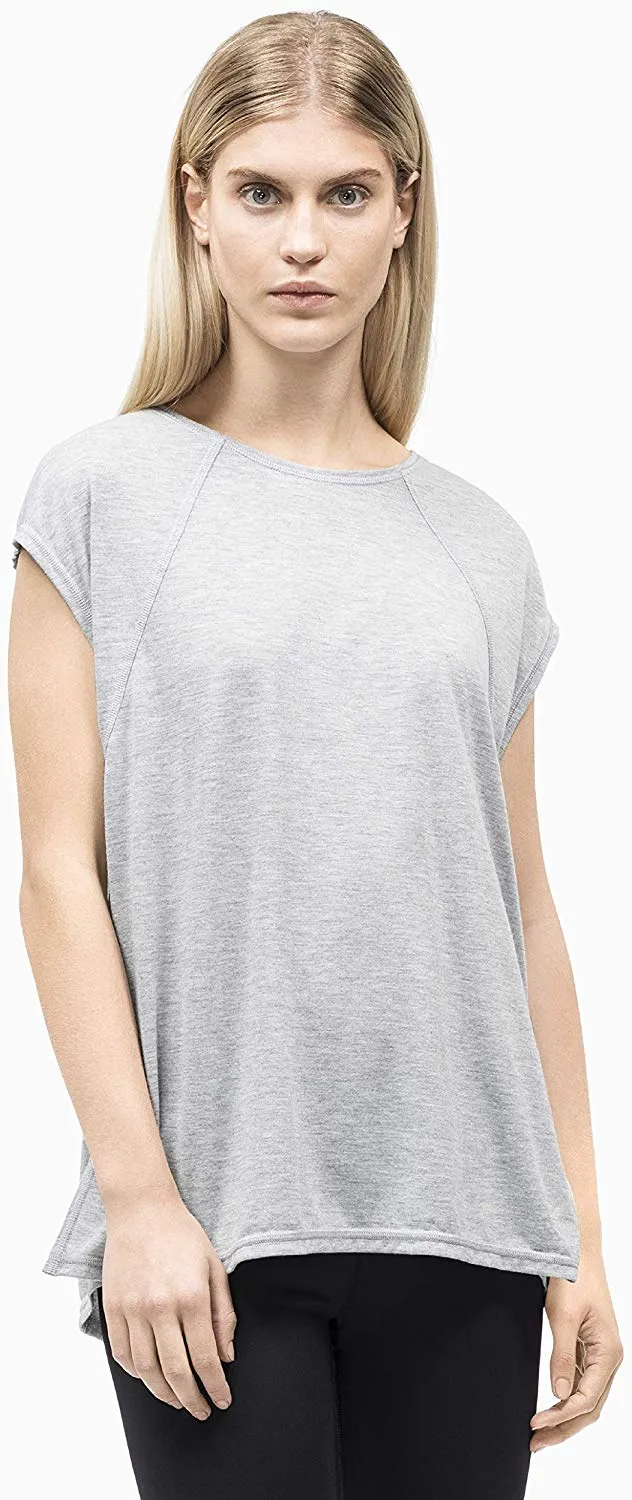 Calvin Klein Performance Women's Crisscross Back T-Shirt, Grey, S