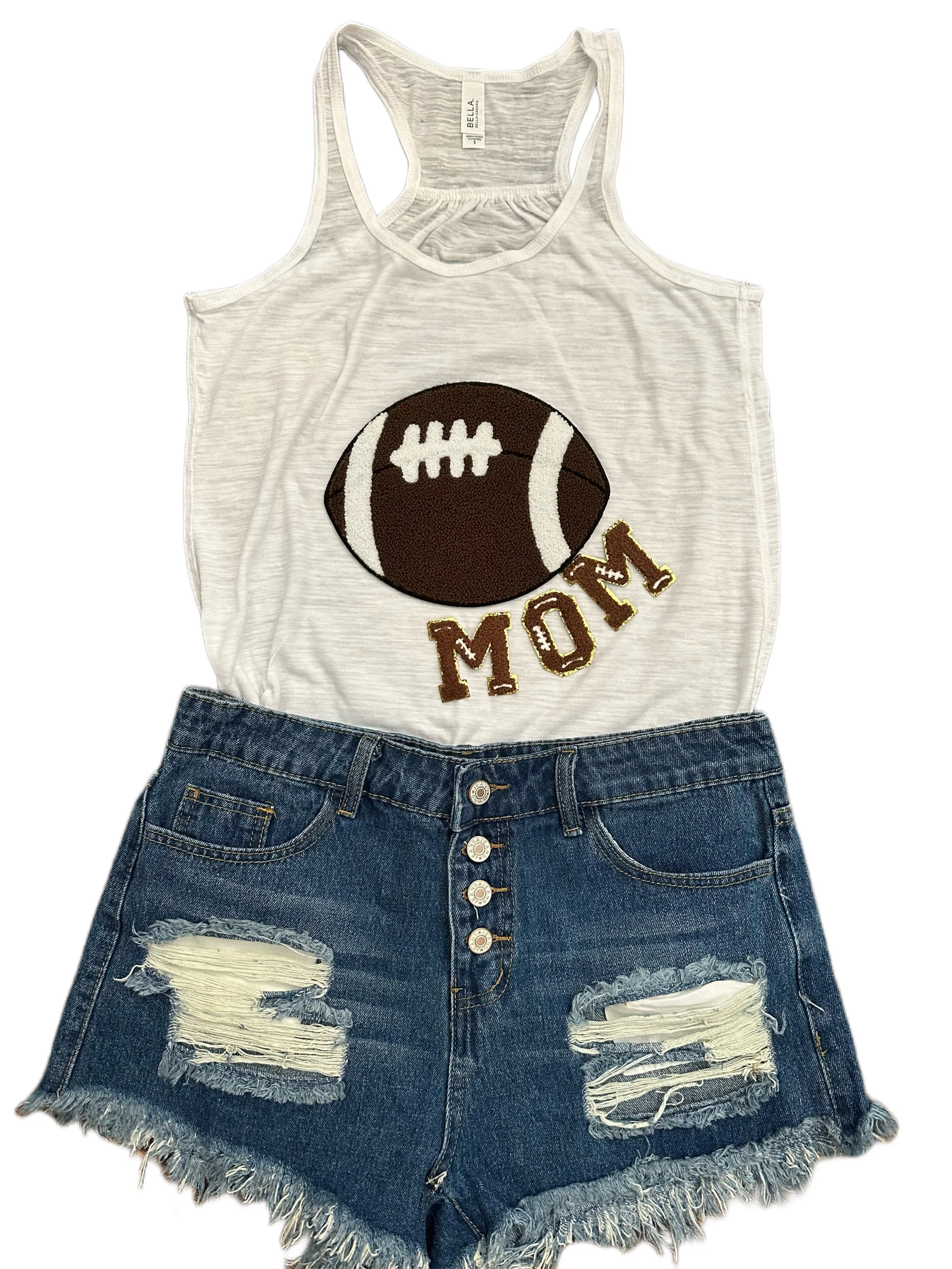 Chenille Patch Football Tops