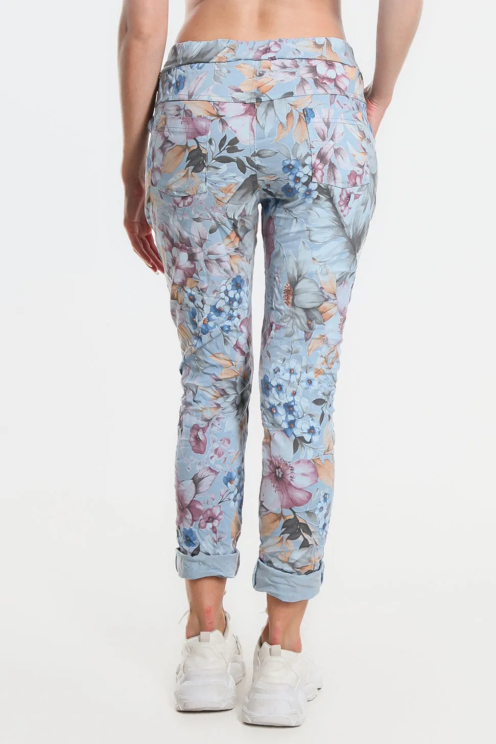 Daelyn Multi-Flower Pull On Pant (PL707M)