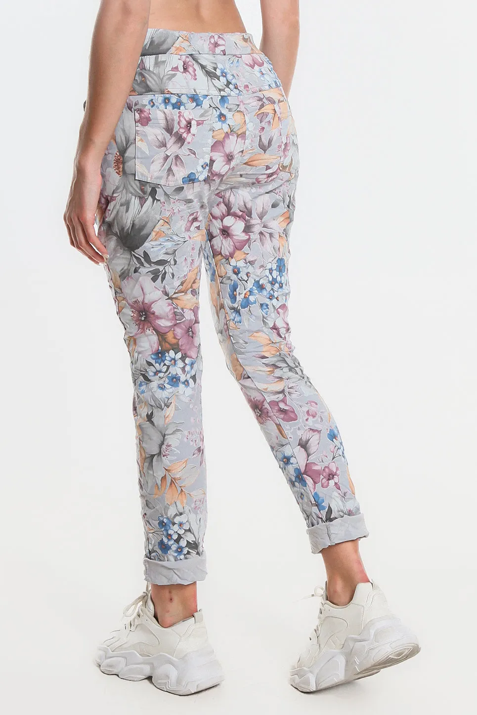 Daelyn Multi-Flower Pull On Pant (PL707M)