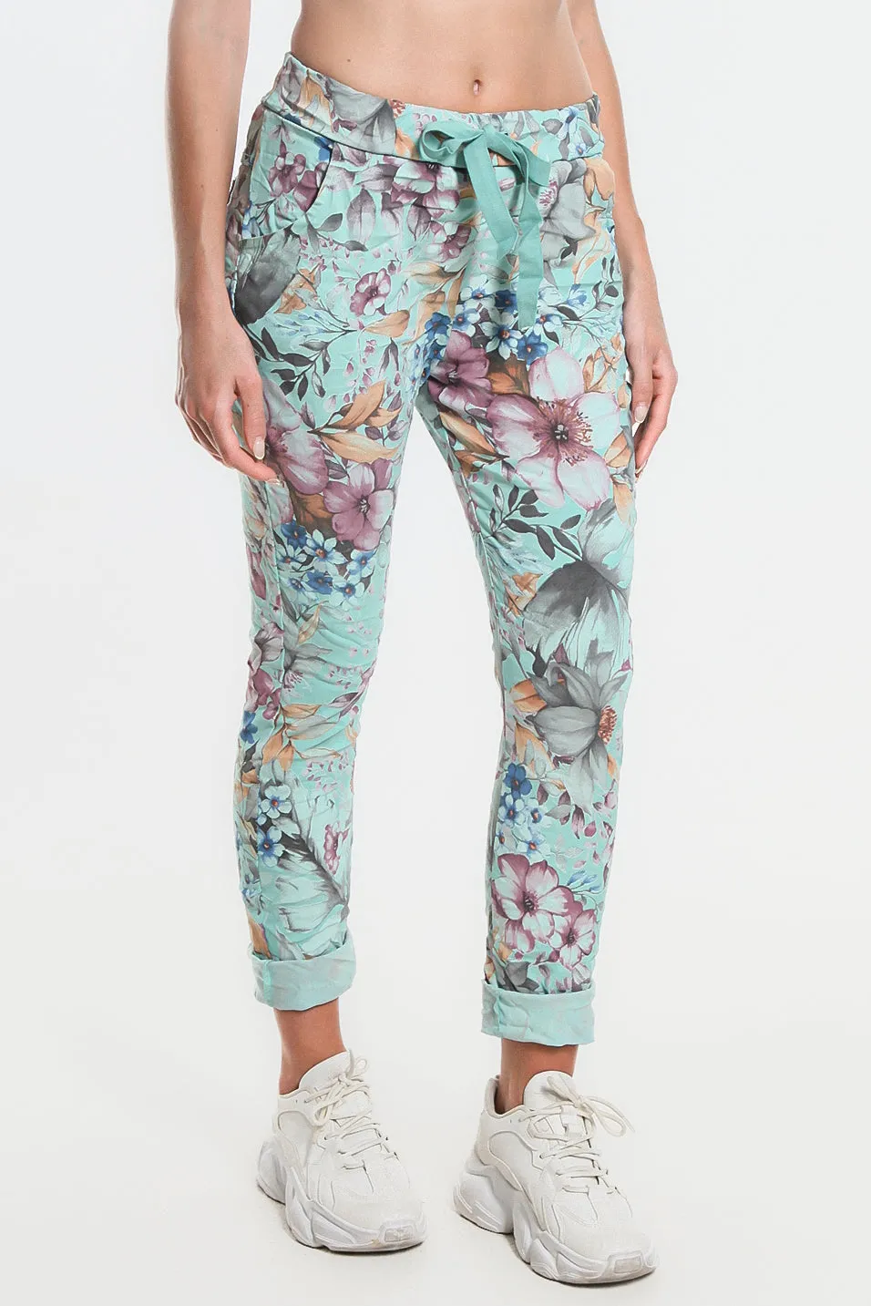 Daelyn Multi-Flower Pull On Pant (PL707M)