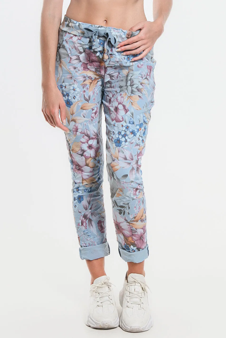 Daelyn Multi-Flower Pull On Pant (PL707M)