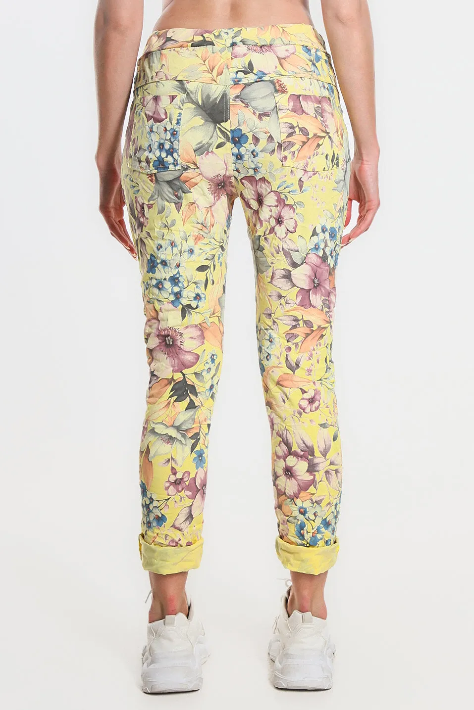 Daelyn Multi-Flower Pull On Pant (PL707M)