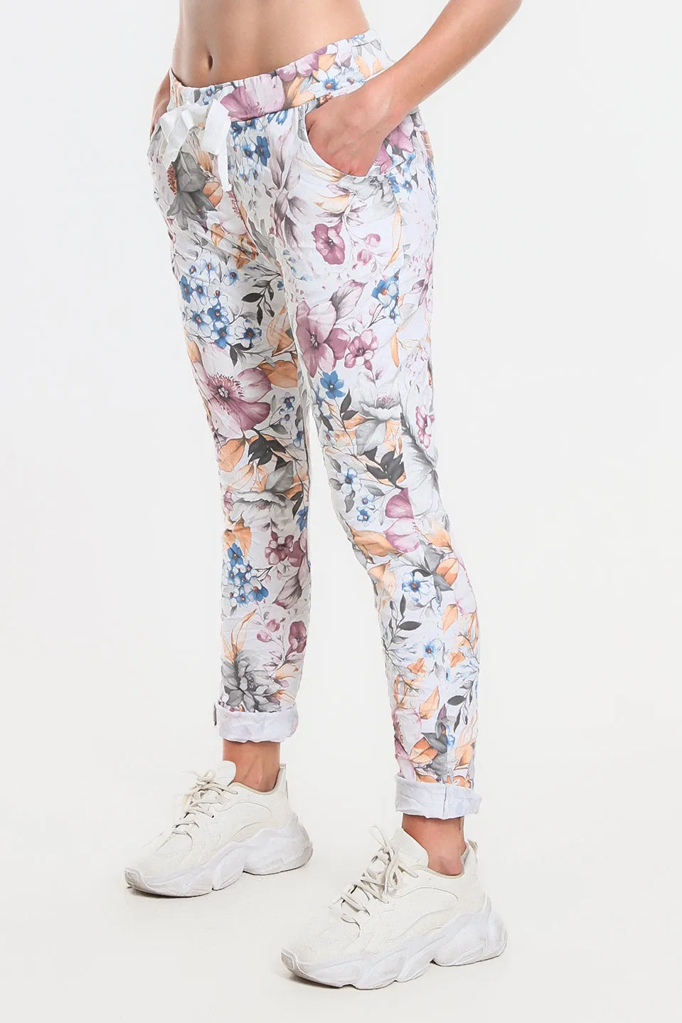 Daelyn Multi-Flower Pull On Pant (PL707M)