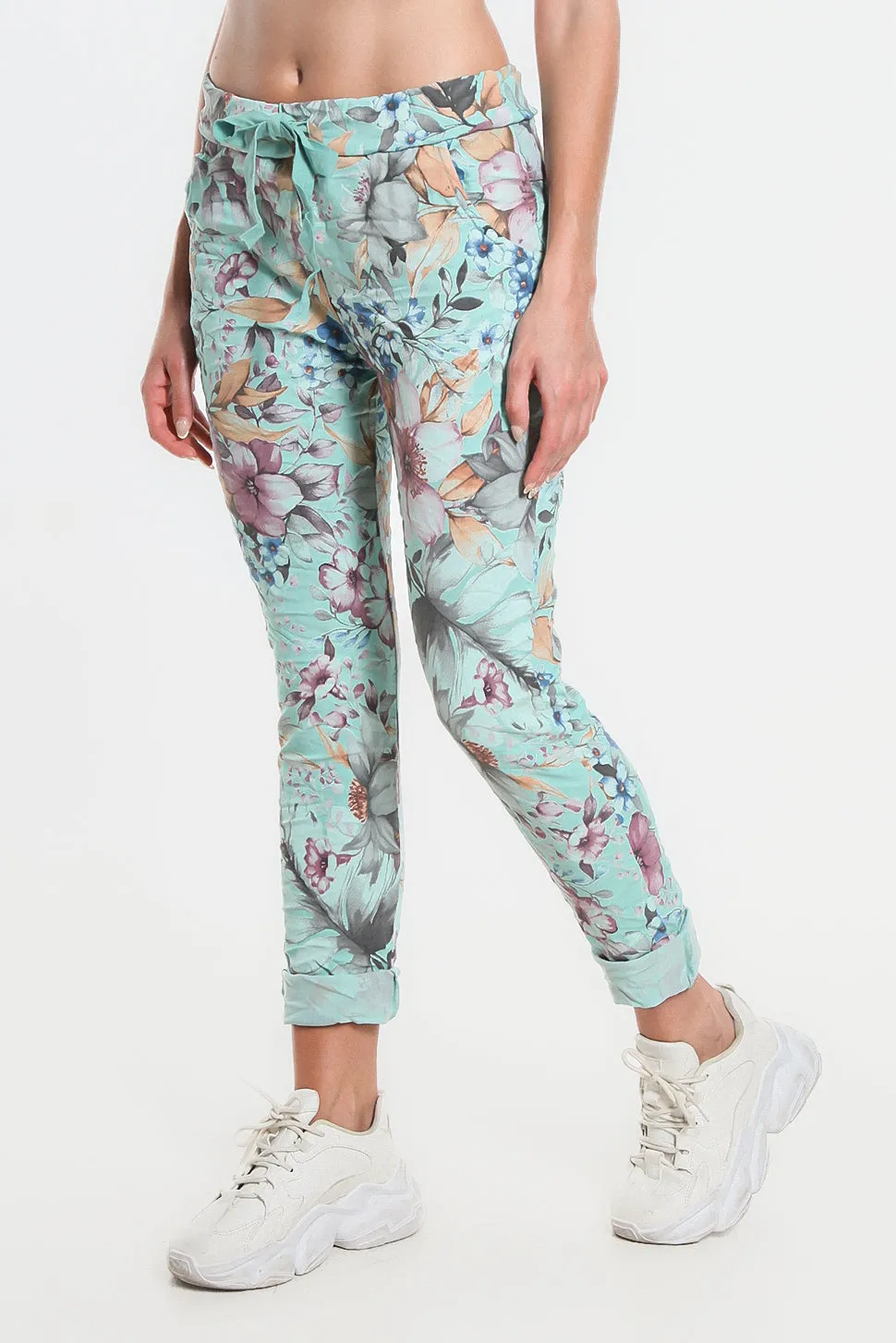 Daelyn Multi-Flower Pull On Pant (PL707M)