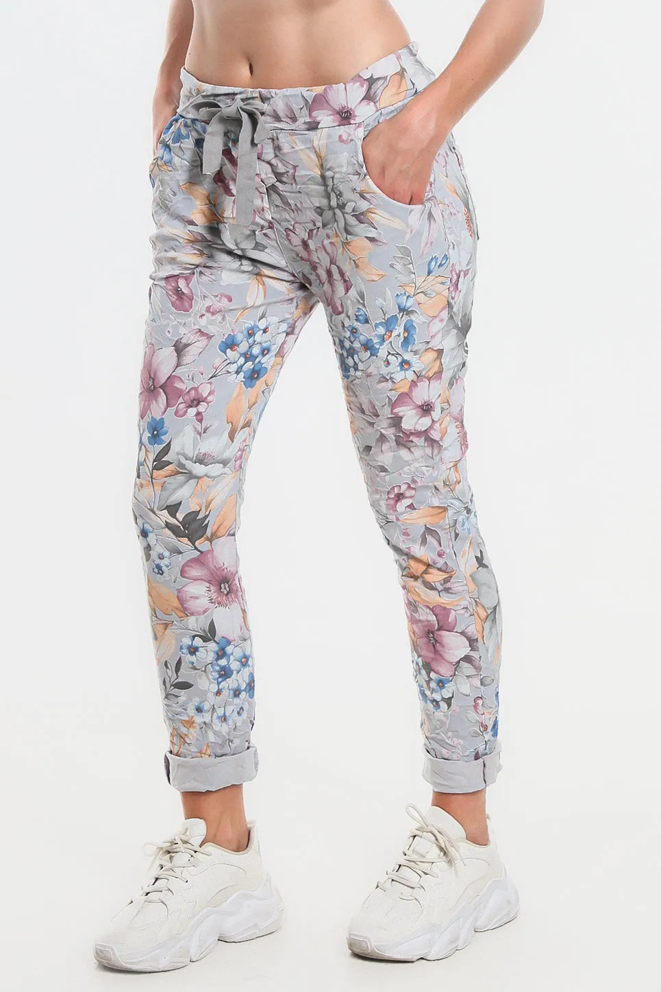 Daelyn Multi-Flower Pull On Pant (PL707M)