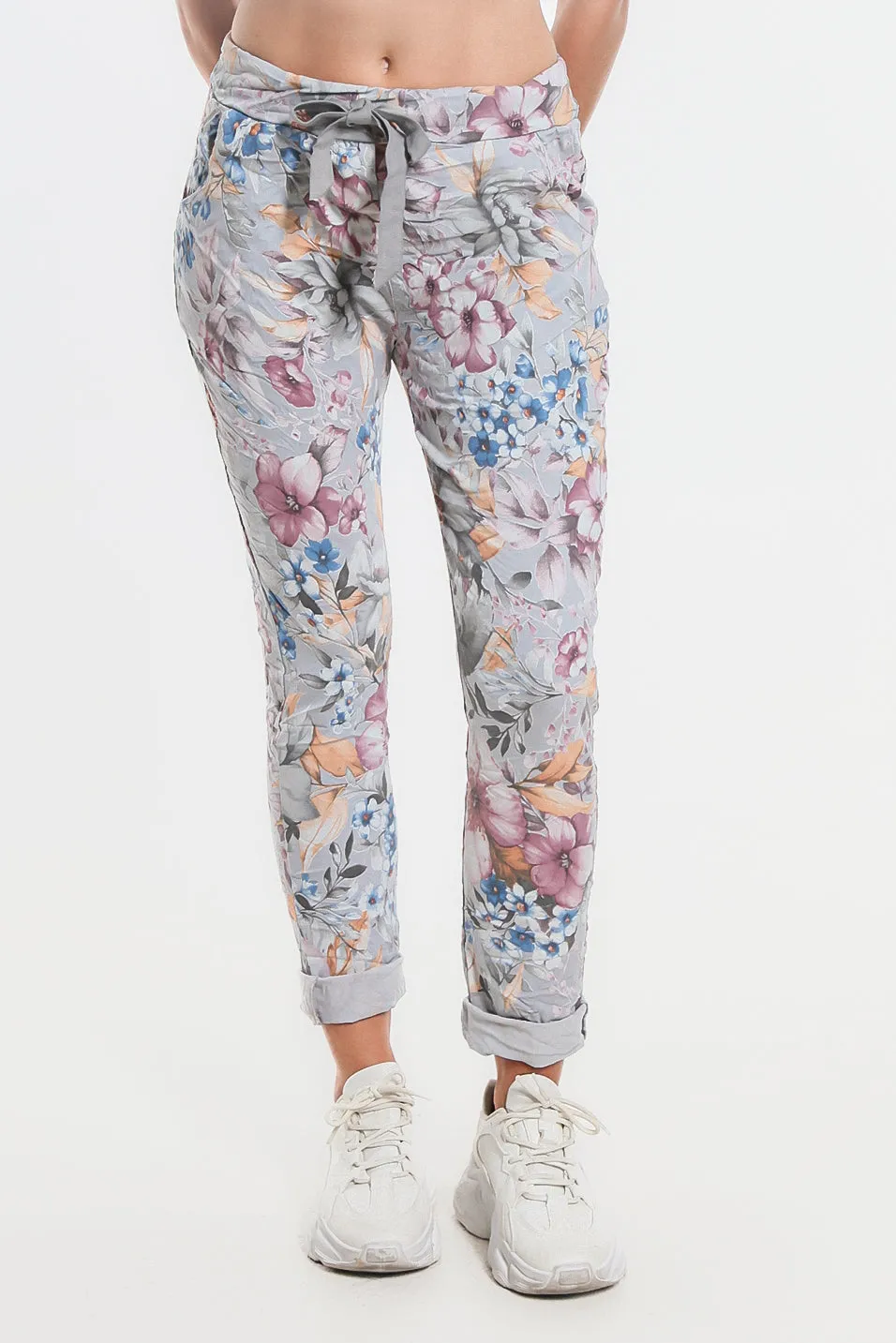 Daelyn Multi-Flower Pull On Pant (PL707M)