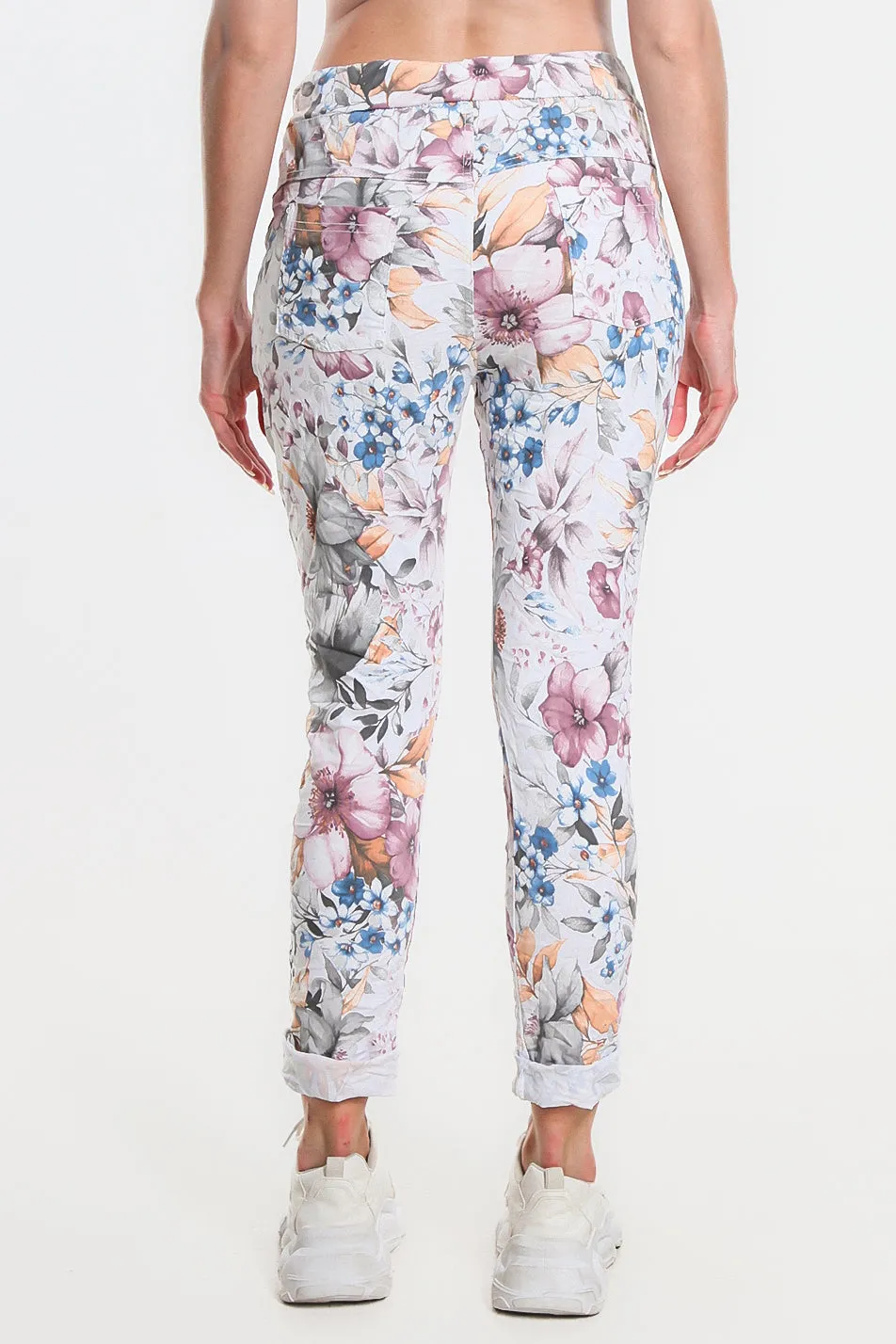 Daelyn Multi-Flower Pull On Pant (PL707M)