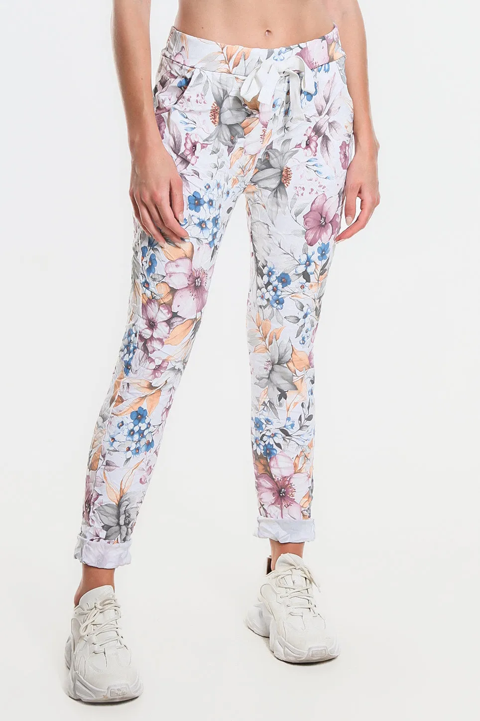 Daelyn Multi-Flower Pull On Pant (PL707M)