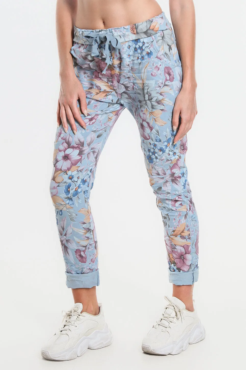 Daelyn Multi-Flower Pull On Pant (PL707M)