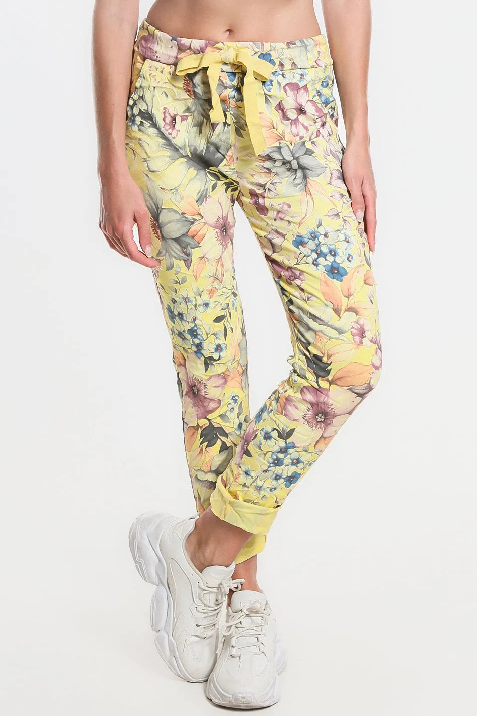 Daelyn Multi-Flower Pull On Pant (PL707M)