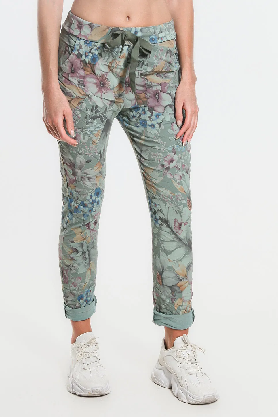 Daelyn Multi-Flower Pull On Pant (PL707M)