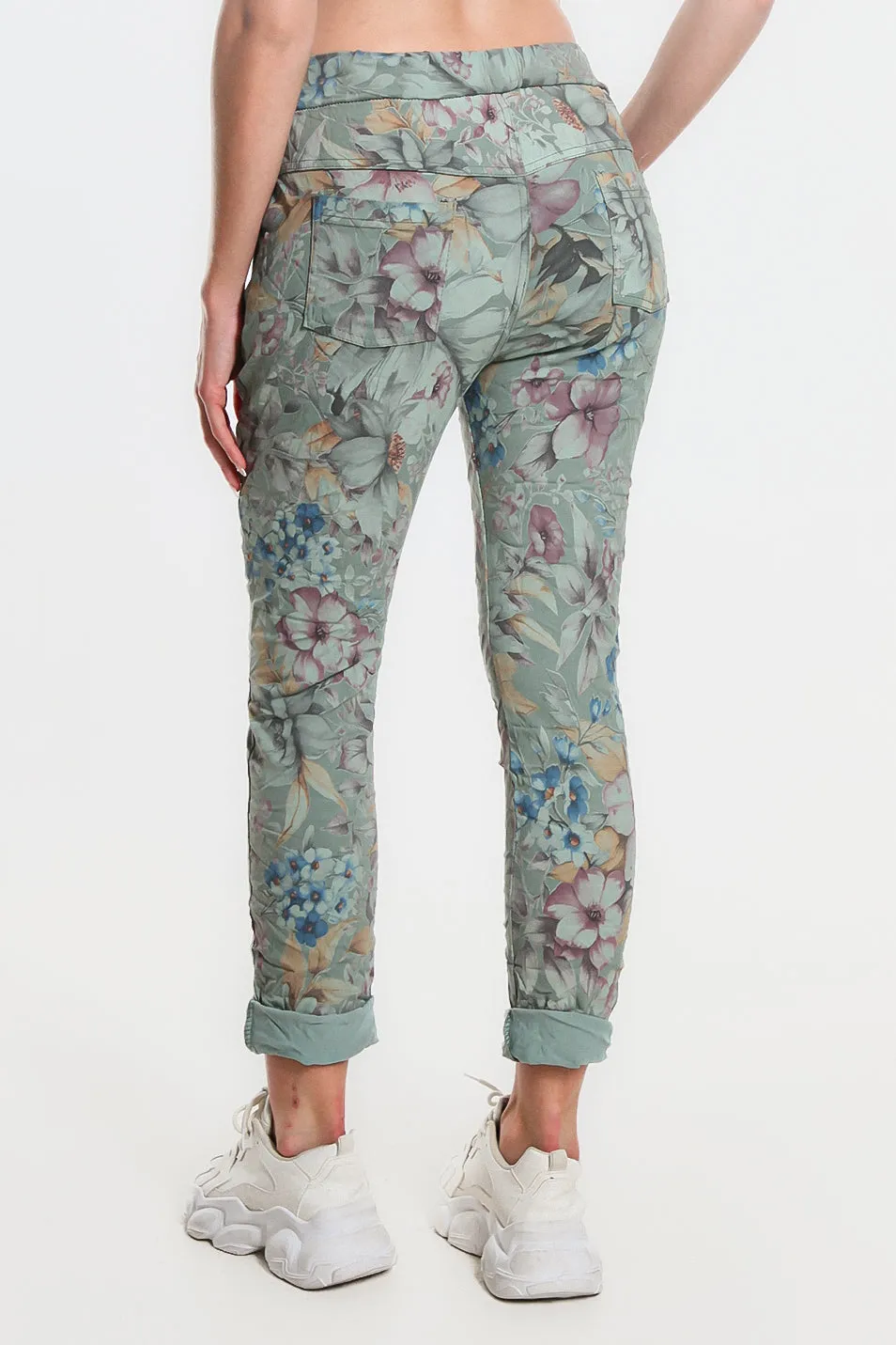 Daelyn Multi-Flower Pull On Pant (PL707M)