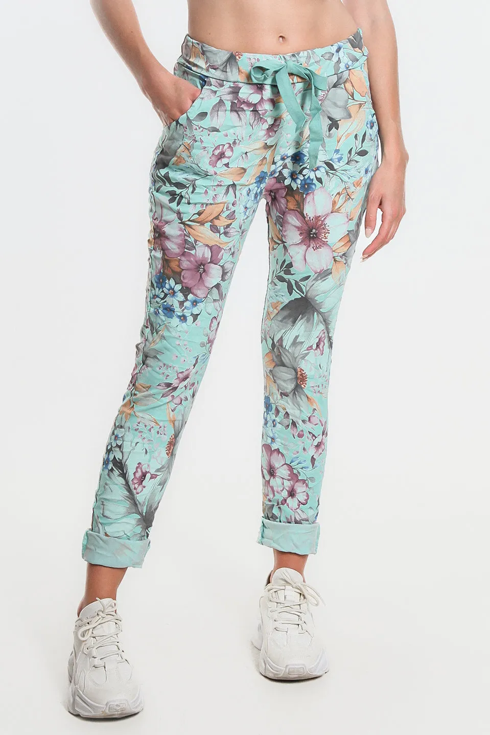 Daelyn Multi-Flower Pull On Pant (PL707M)