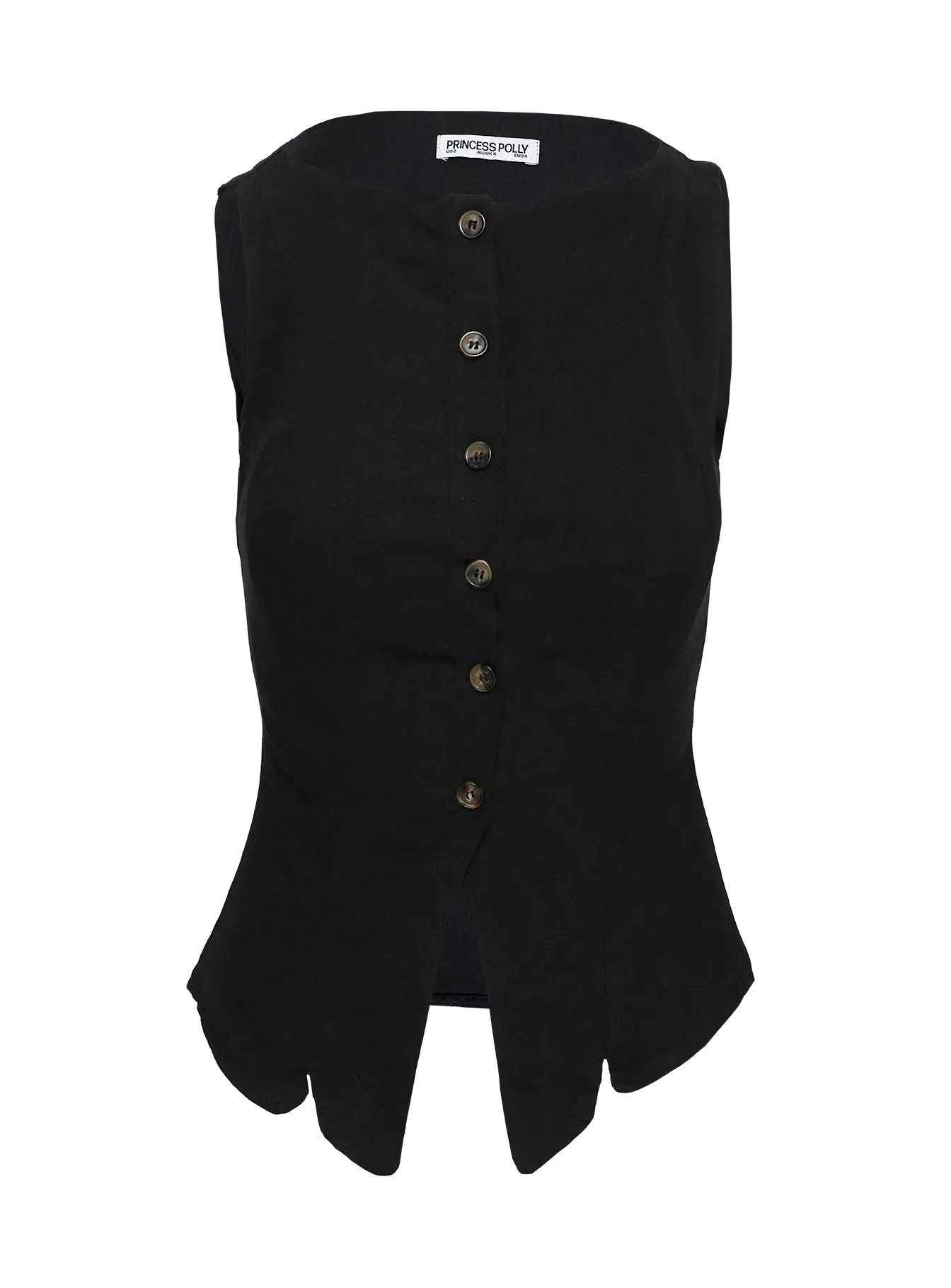 Dulcinea Longline Vest Top Black