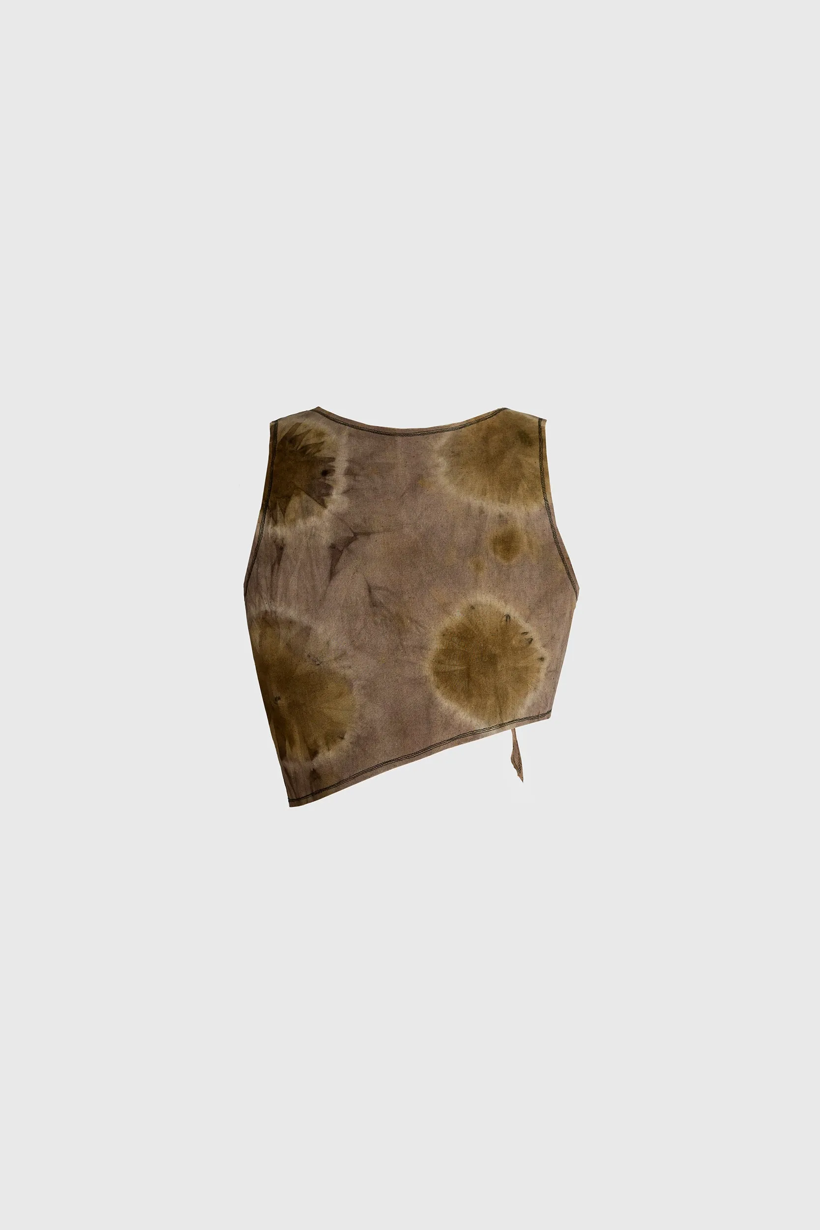 Earth Tone Shibori Print Bra Top