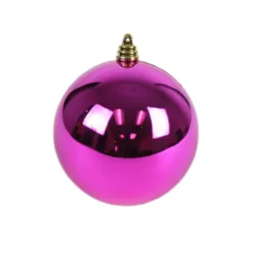 Fuchsia Shiny Ball Ornament, 4"