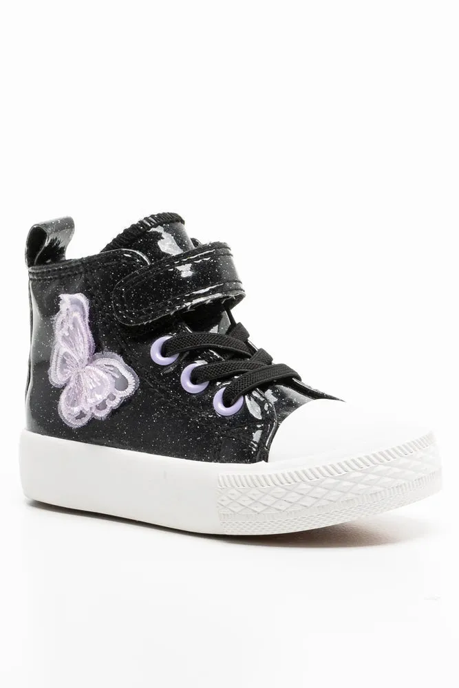 Glitter Hightop Sneaker Black