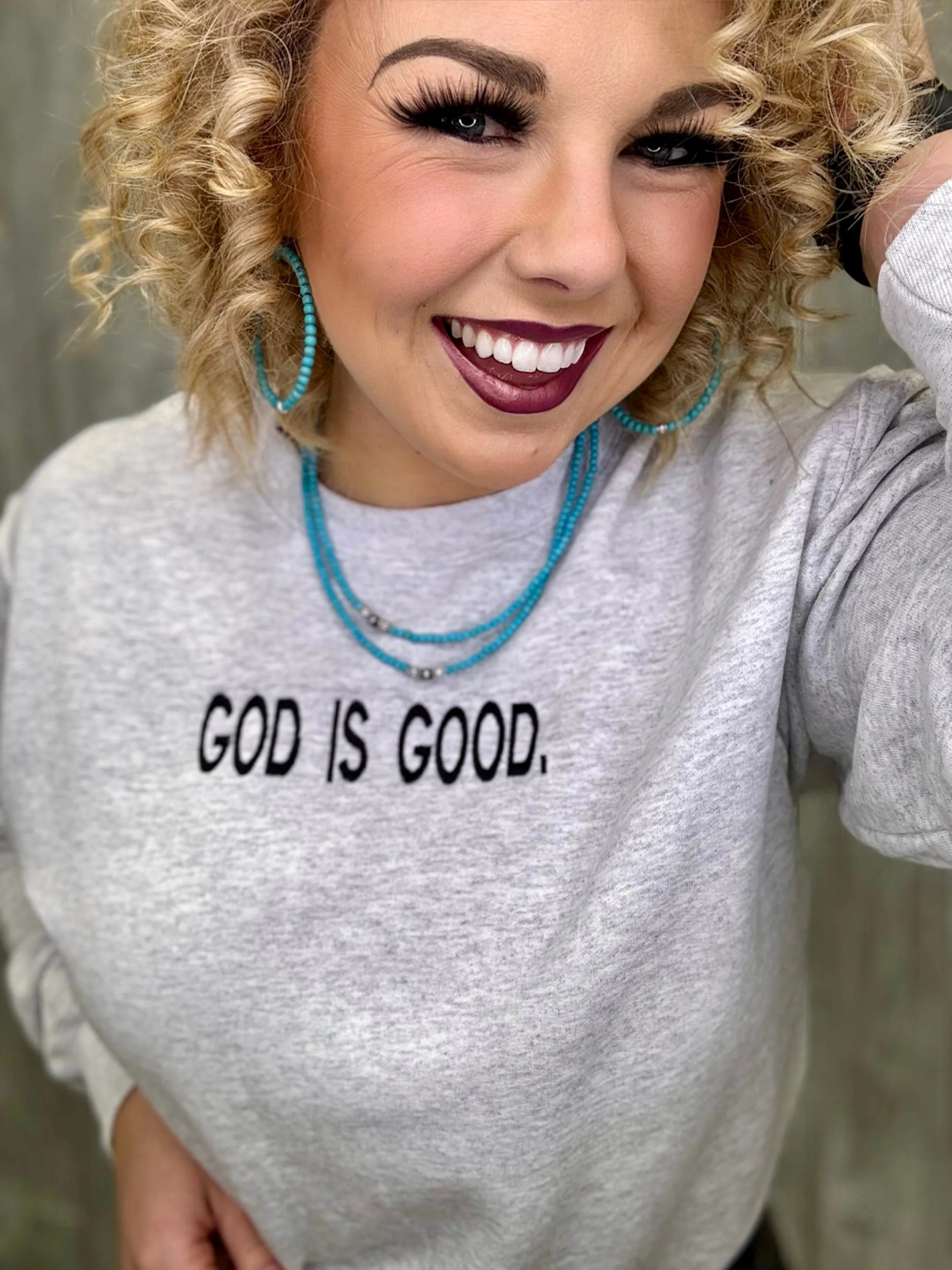 God is Good Embroidered Sweatshirt