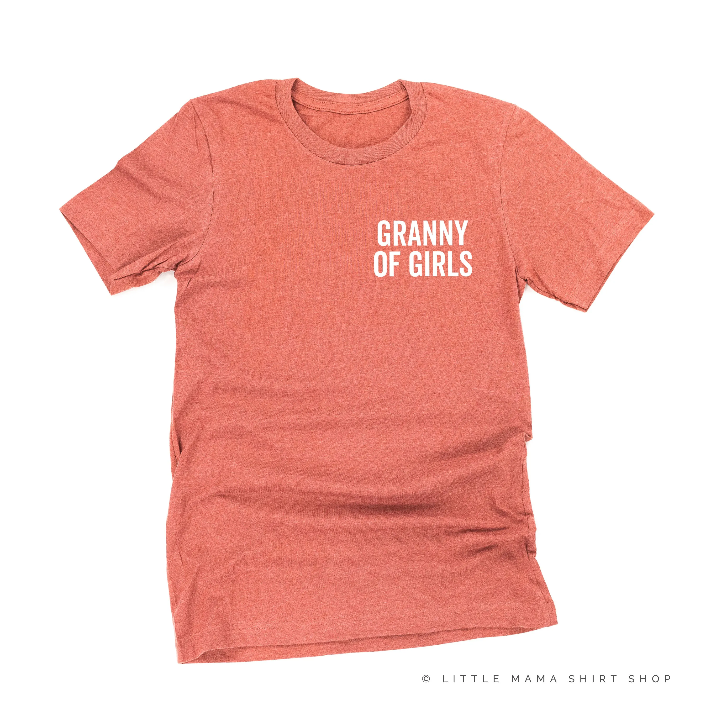 GRANNY OF GIRLS - BLOCK FONT POCKET SIZE - Unisex Tee