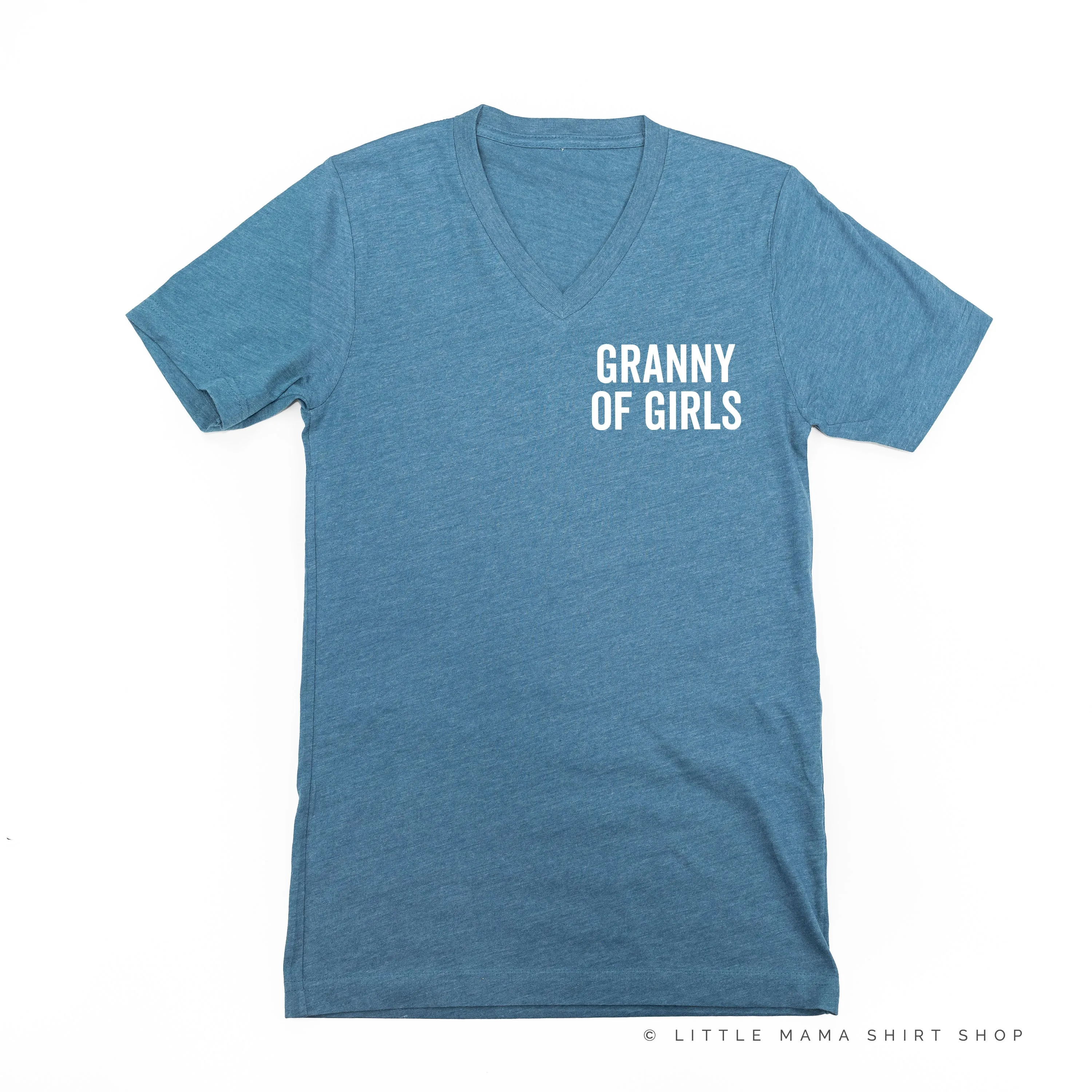 GRANNY OF GIRLS - BLOCK FONT POCKET SIZE - Unisex Tee