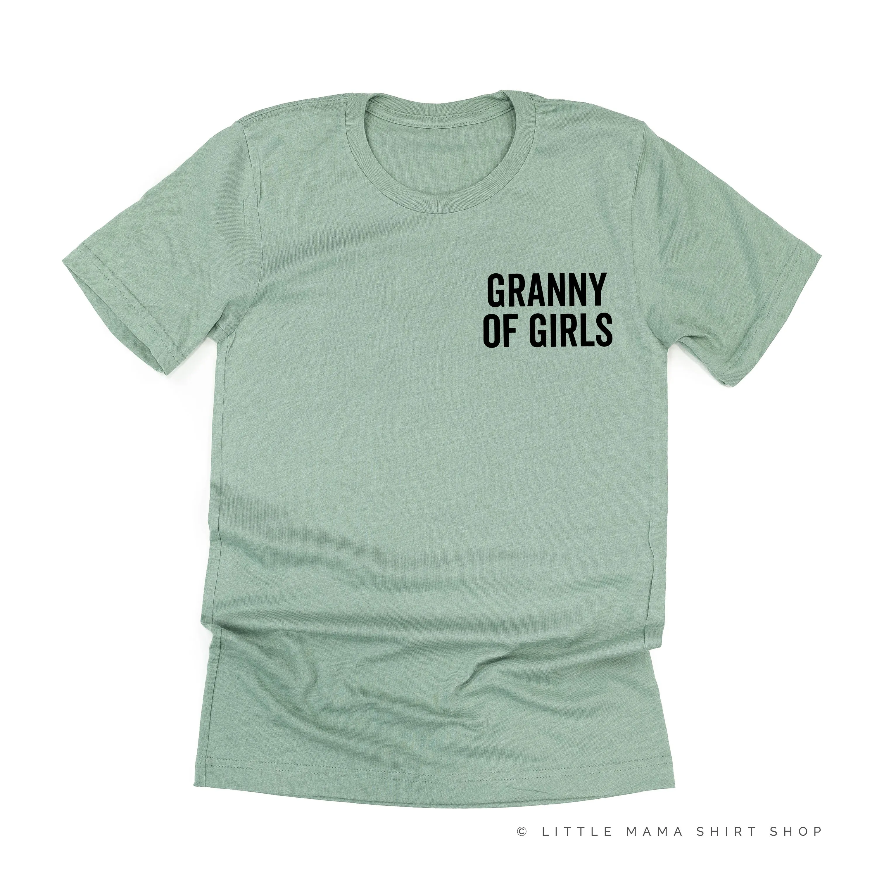 GRANNY OF GIRLS - BLOCK FONT POCKET SIZE - Unisex Tee