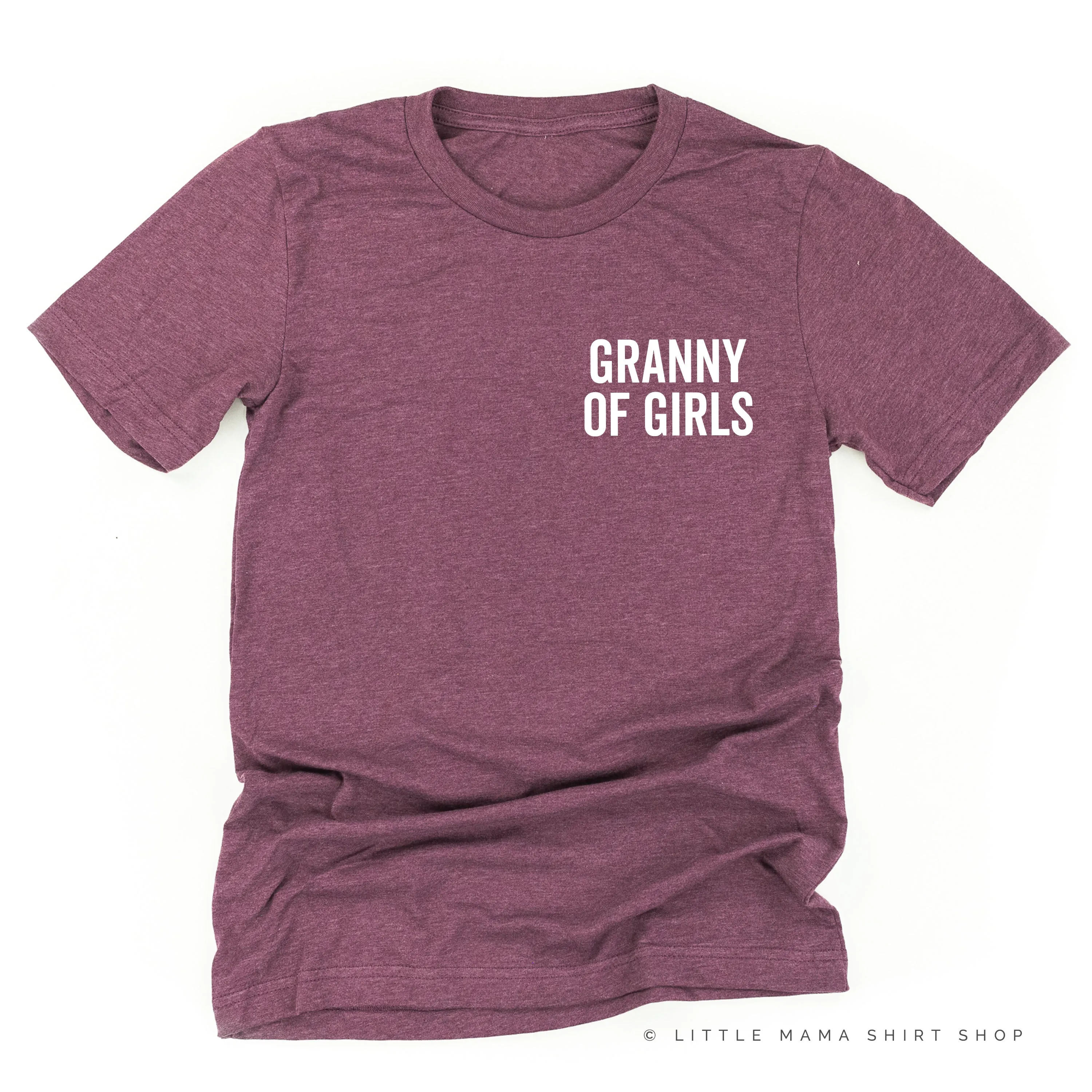 GRANNY OF GIRLS - BLOCK FONT POCKET SIZE - Unisex Tee