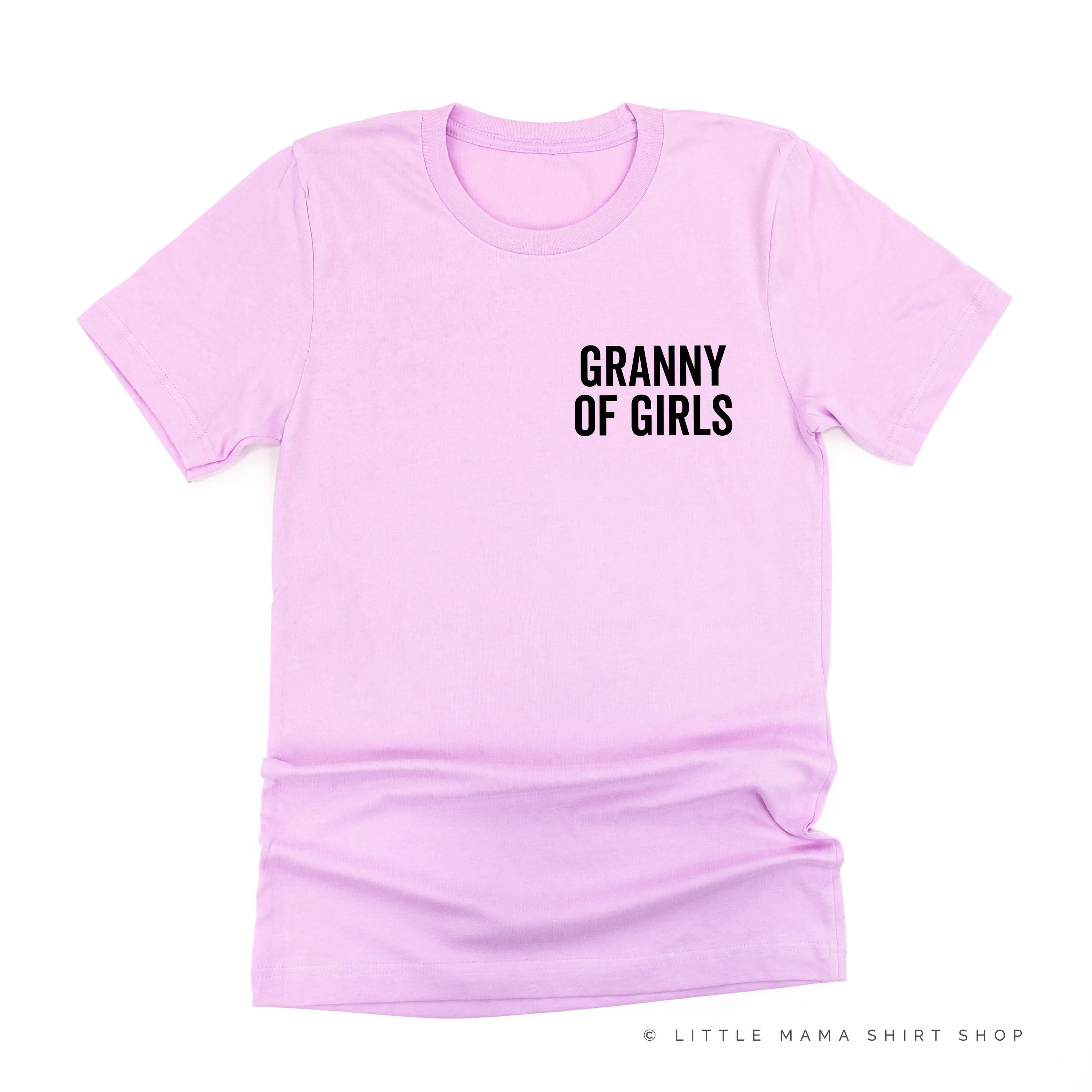 GRANNY OF GIRLS - BLOCK FONT POCKET SIZE - Unisex Tee