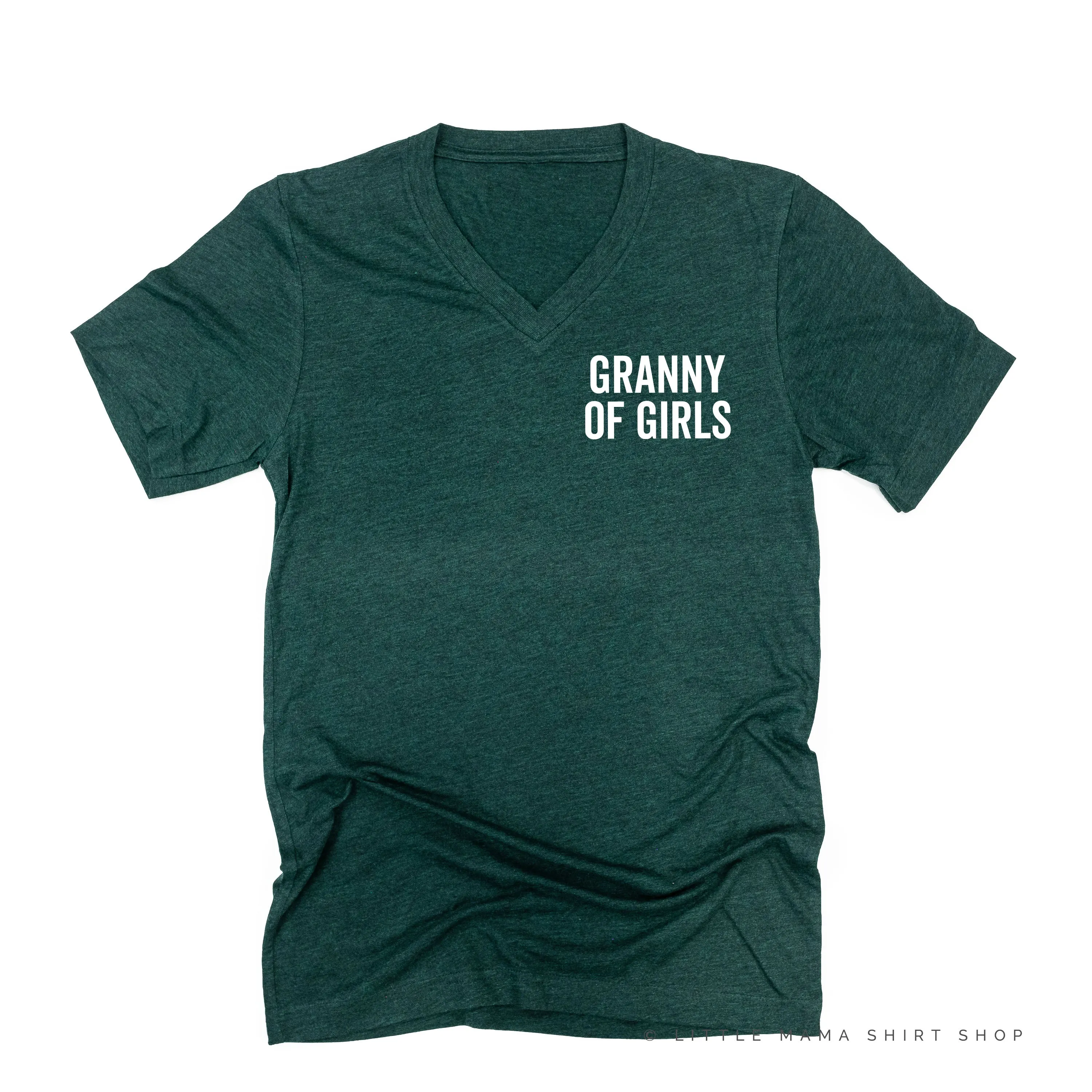 GRANNY OF GIRLS - BLOCK FONT POCKET SIZE - Unisex Tee