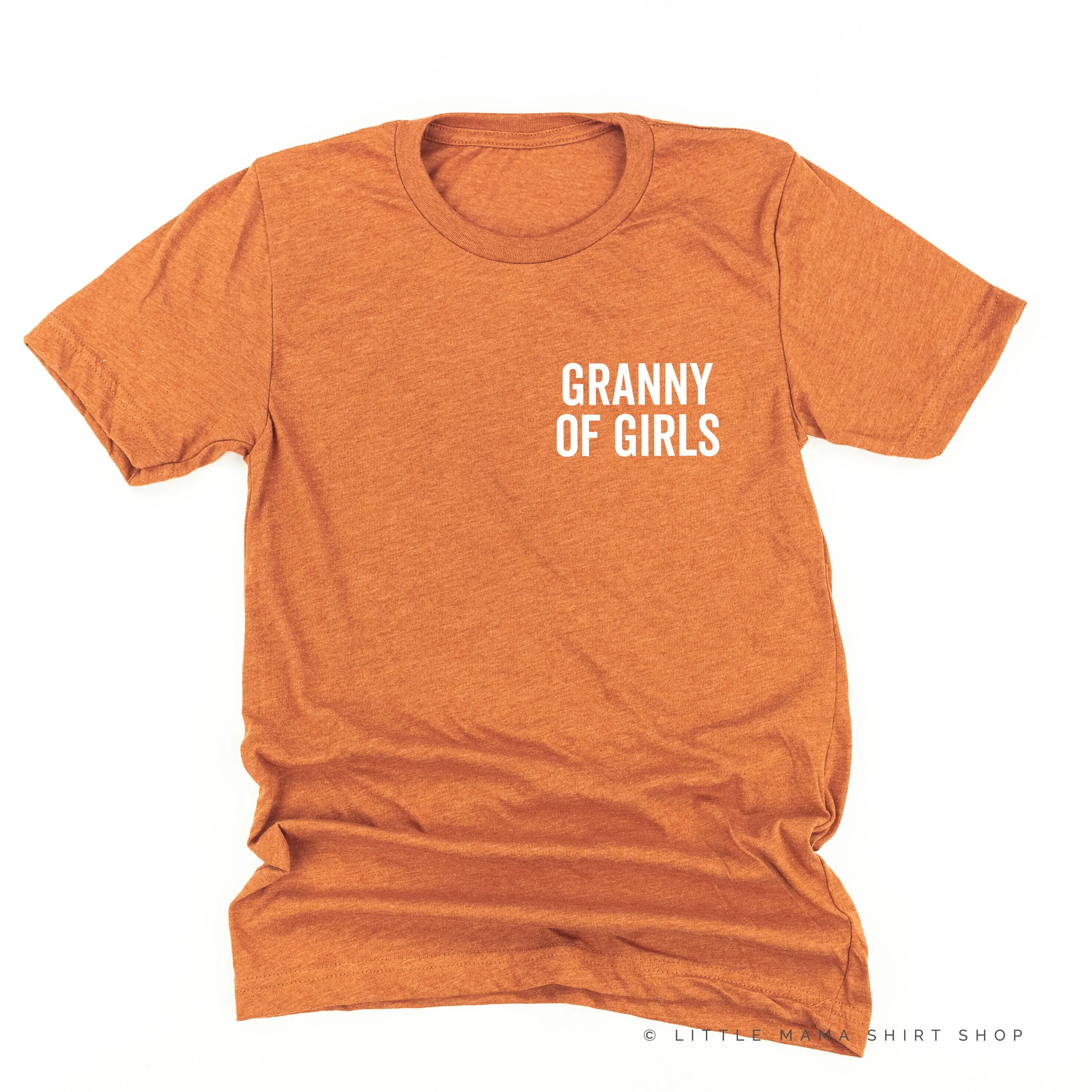 GRANNY OF GIRLS - BLOCK FONT POCKET SIZE - Unisex Tee