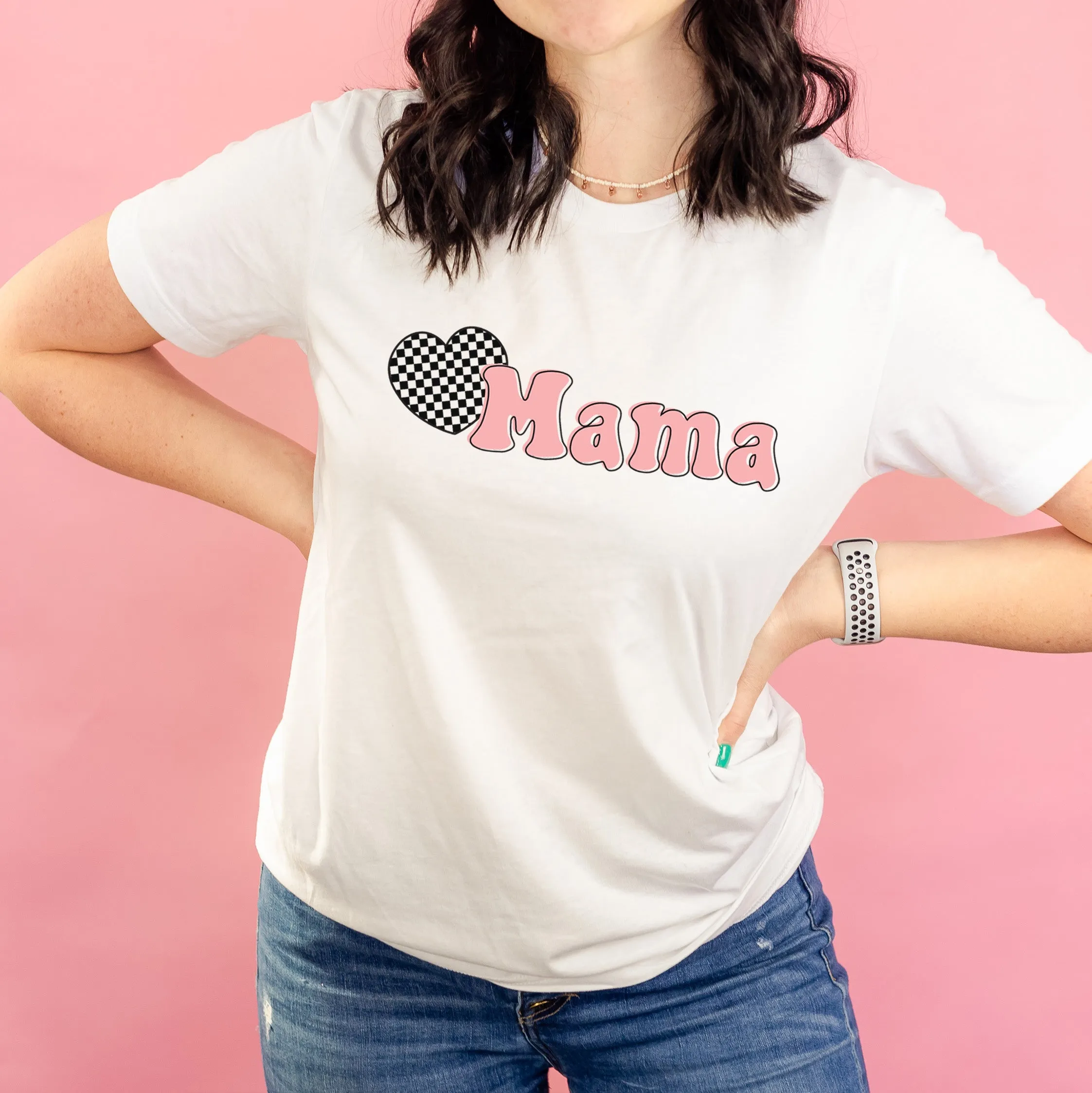 HEART CHECKERS - MAMA - Unisex Tee