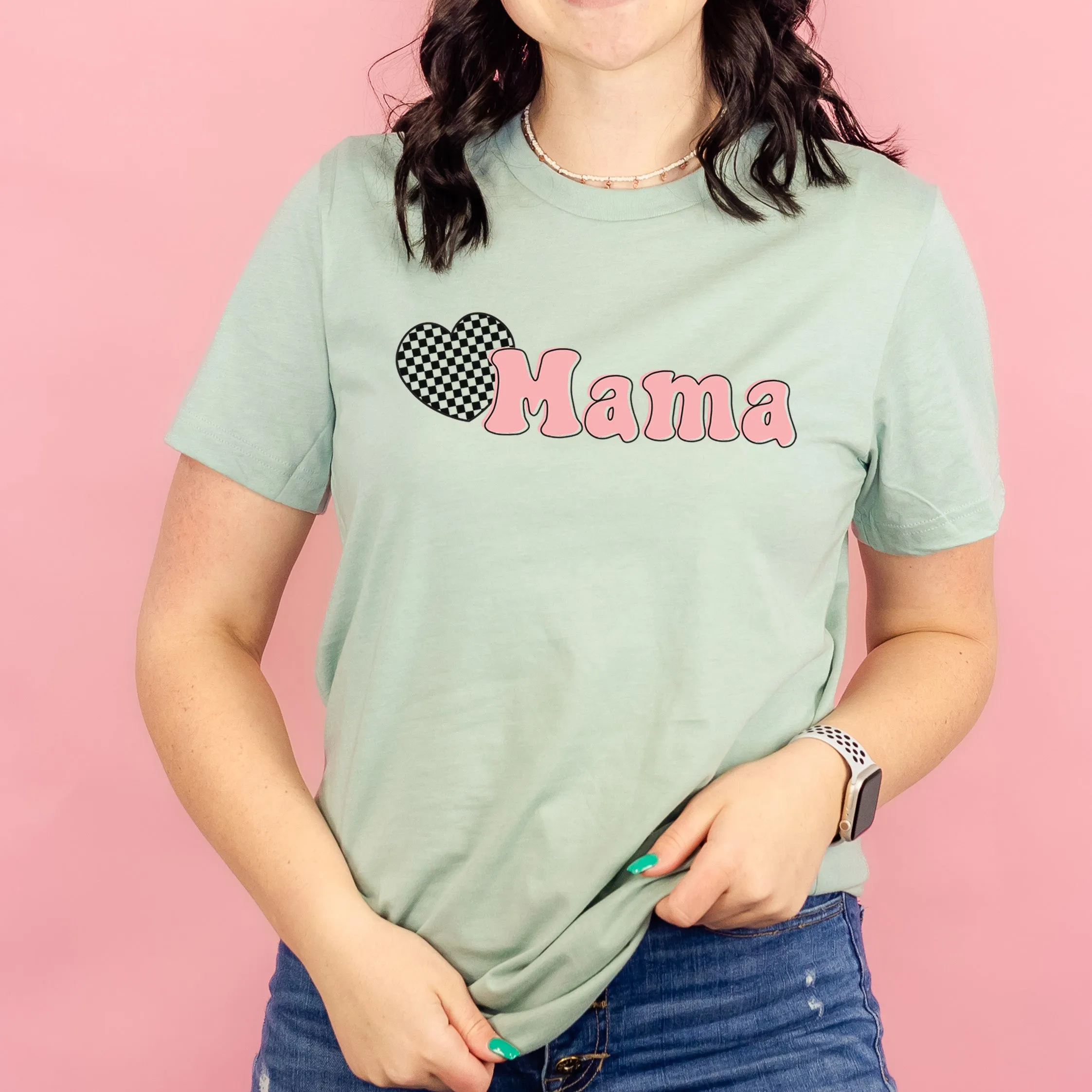 HEART CHECKERS - MAMA - Unisex Tee