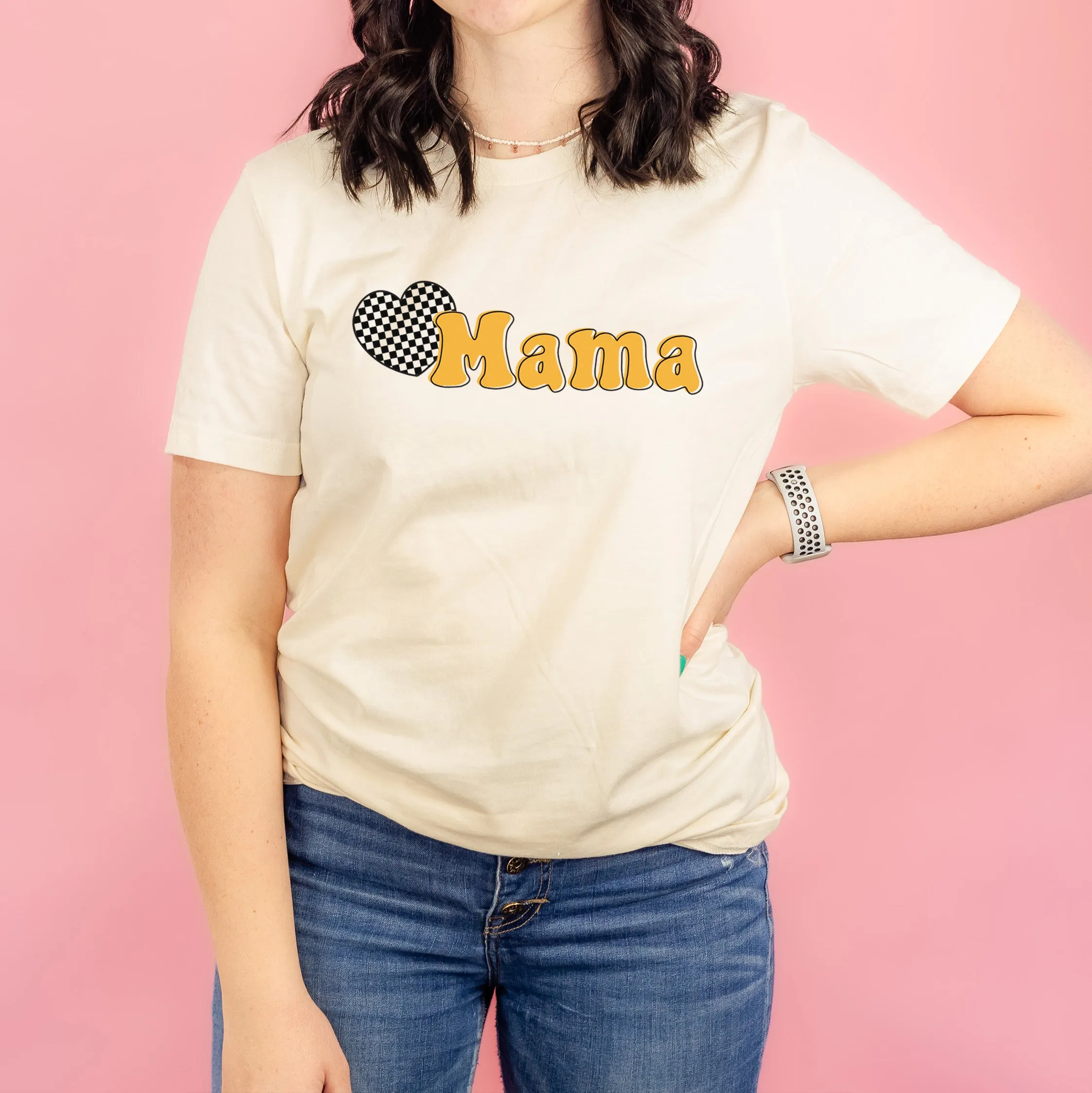 HEART CHECKERS - MAMA - Unisex Tee