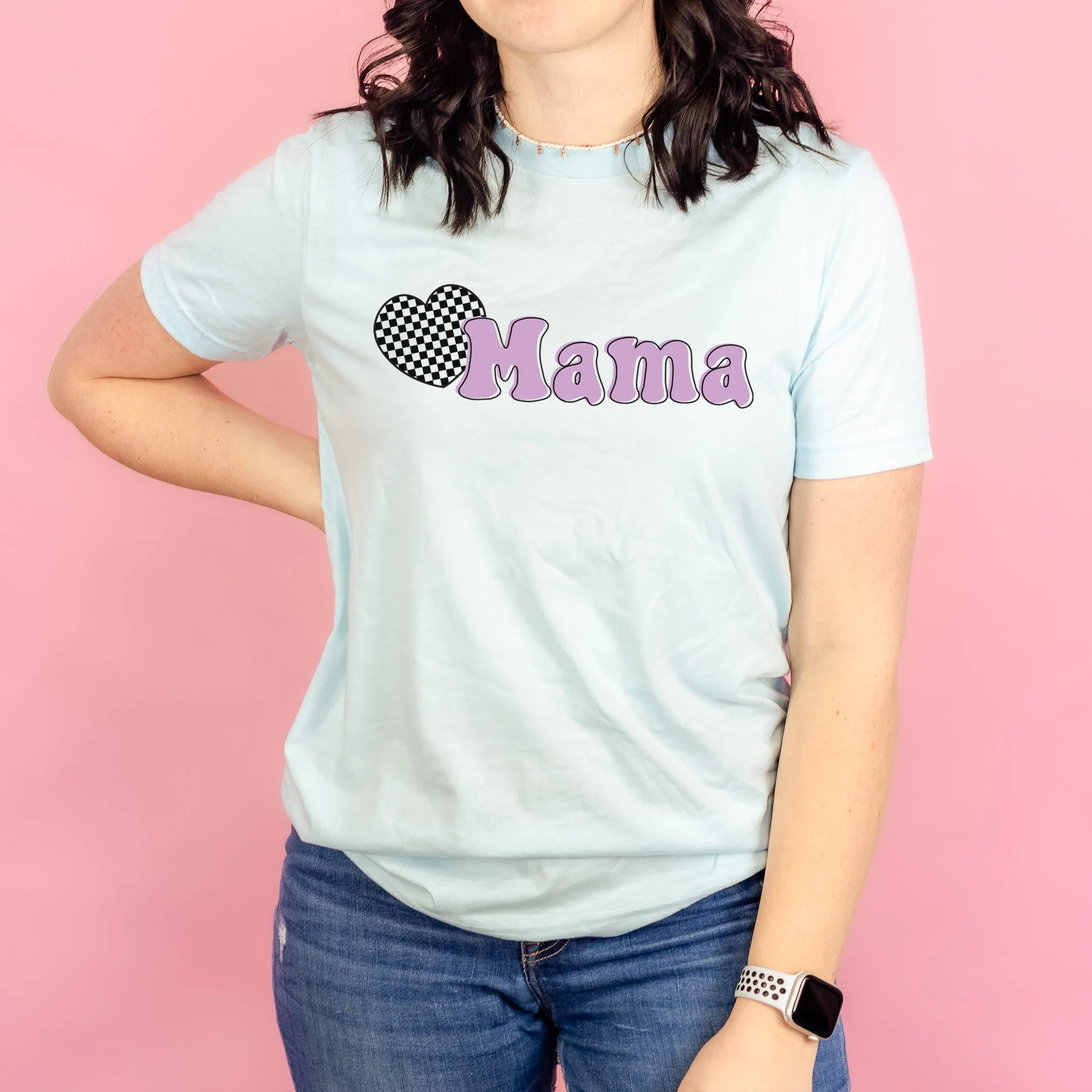 HEART CHECKERS - MAMA - Unisex Tee