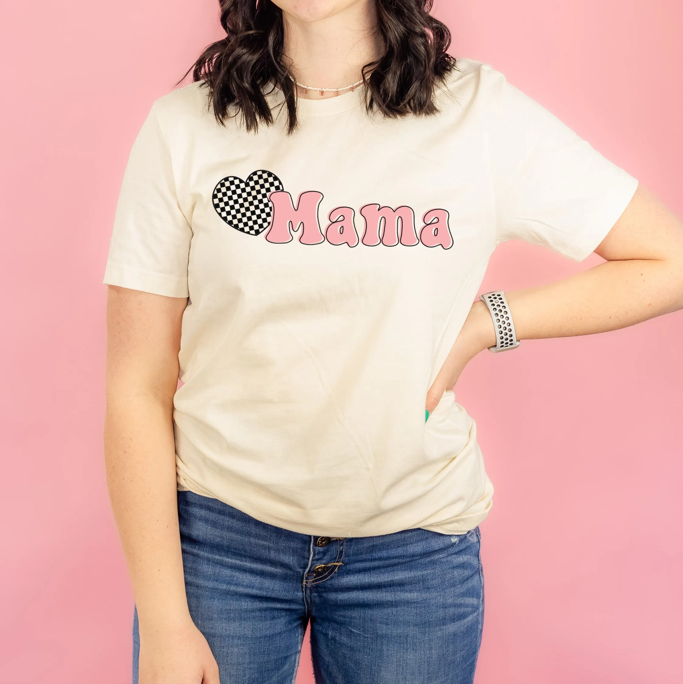 HEART CHECKERS - MAMA - Unisex Tee