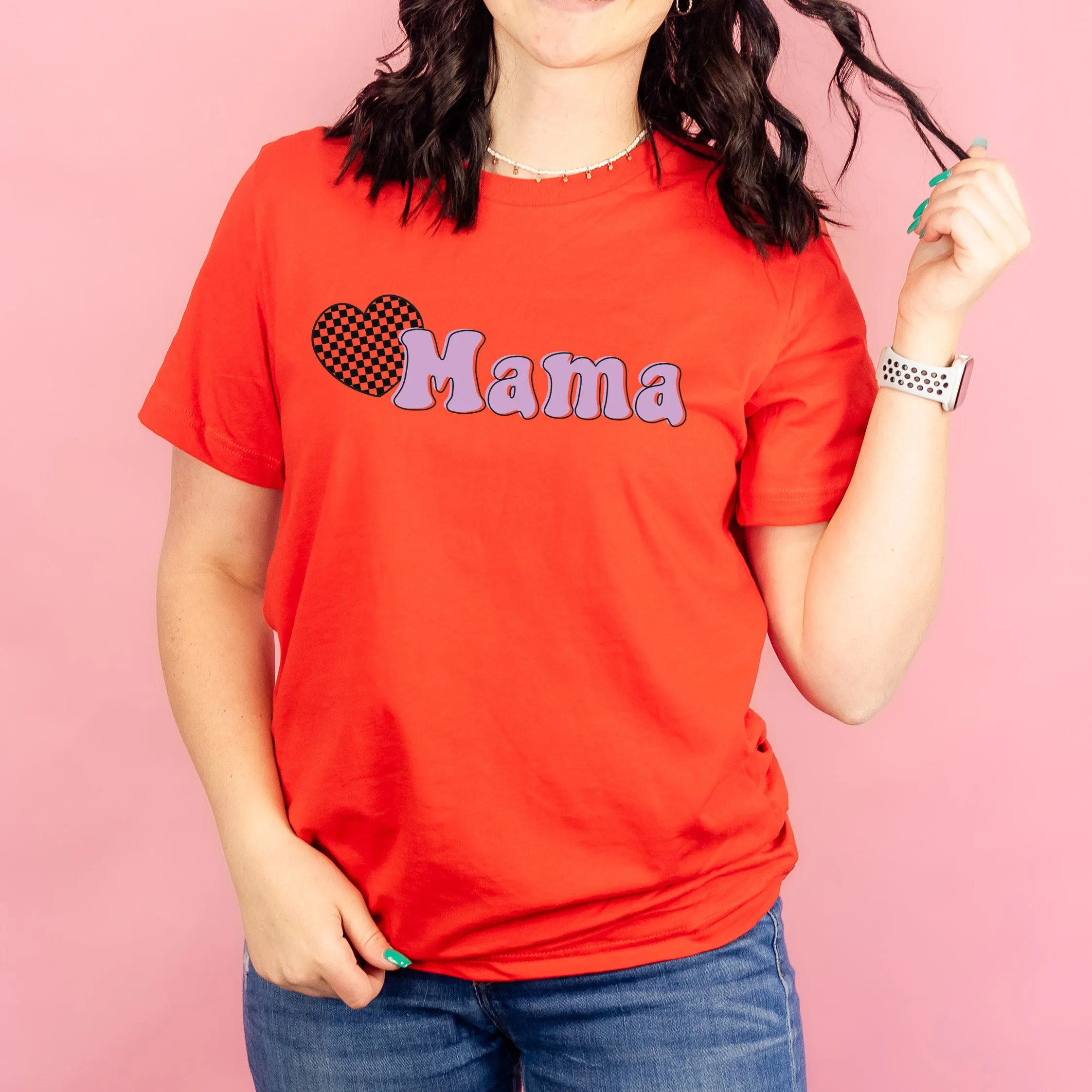 HEART CHECKERS - MAMA - Unisex Tee