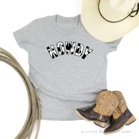 HOWDY - Cow Print - Short Sleeve Child Shirt