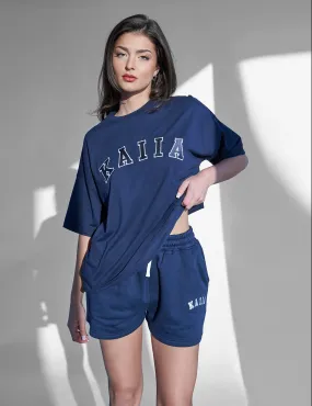 Kaiia Oversized T Shirt Navy